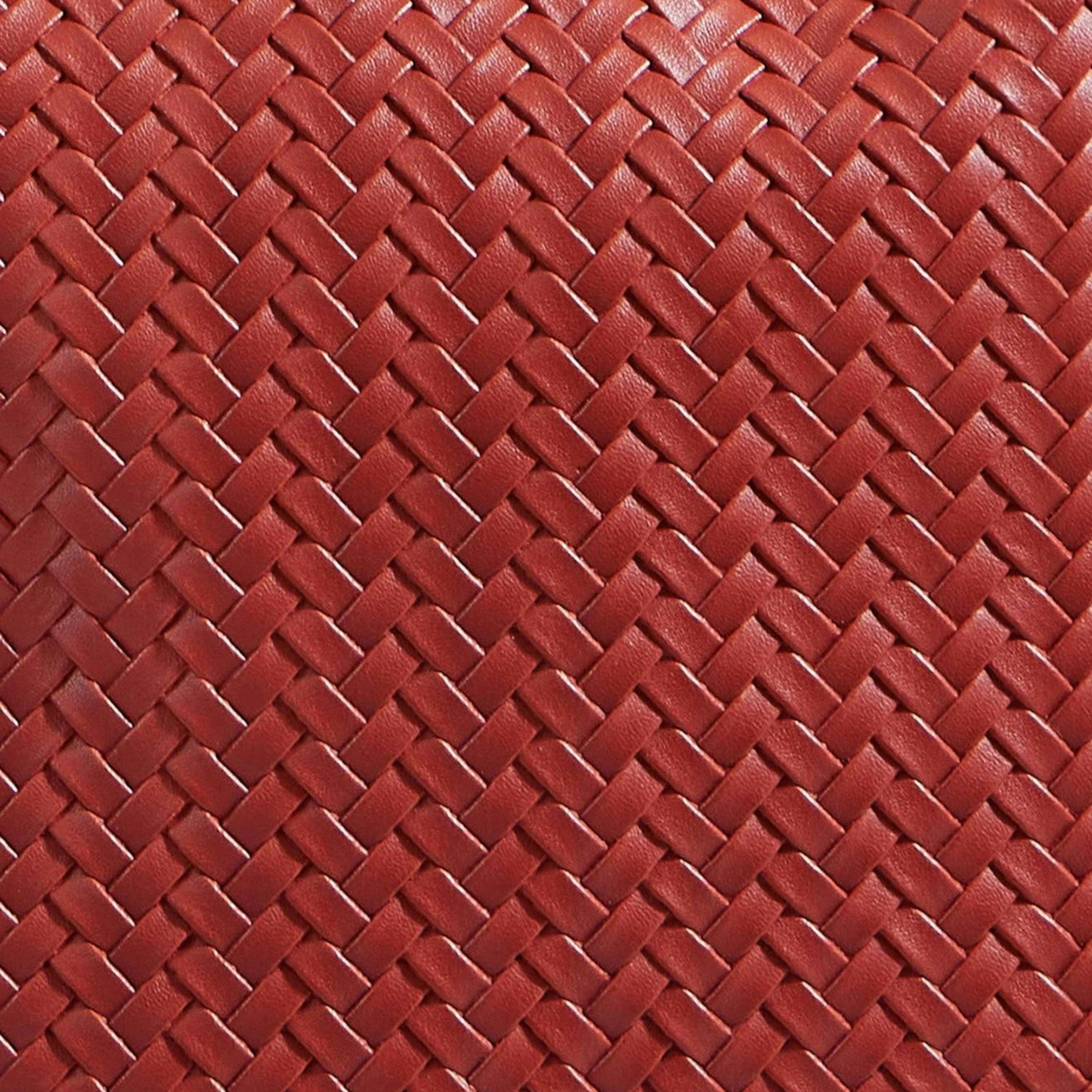 Yumi Red Woven Shoulder Bag With Detachable Inside Purse , view 4 of 4