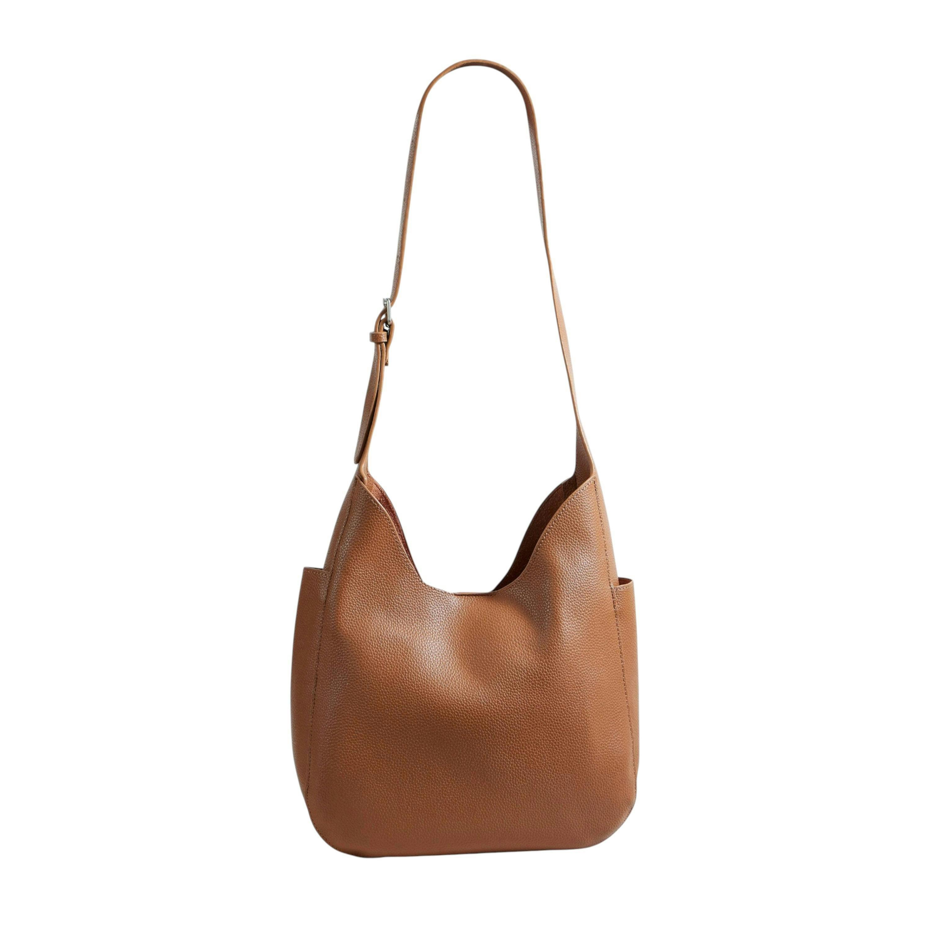 Yumi Brown Shoulder Bag With Detachable Inside Purse , view 3 of 4