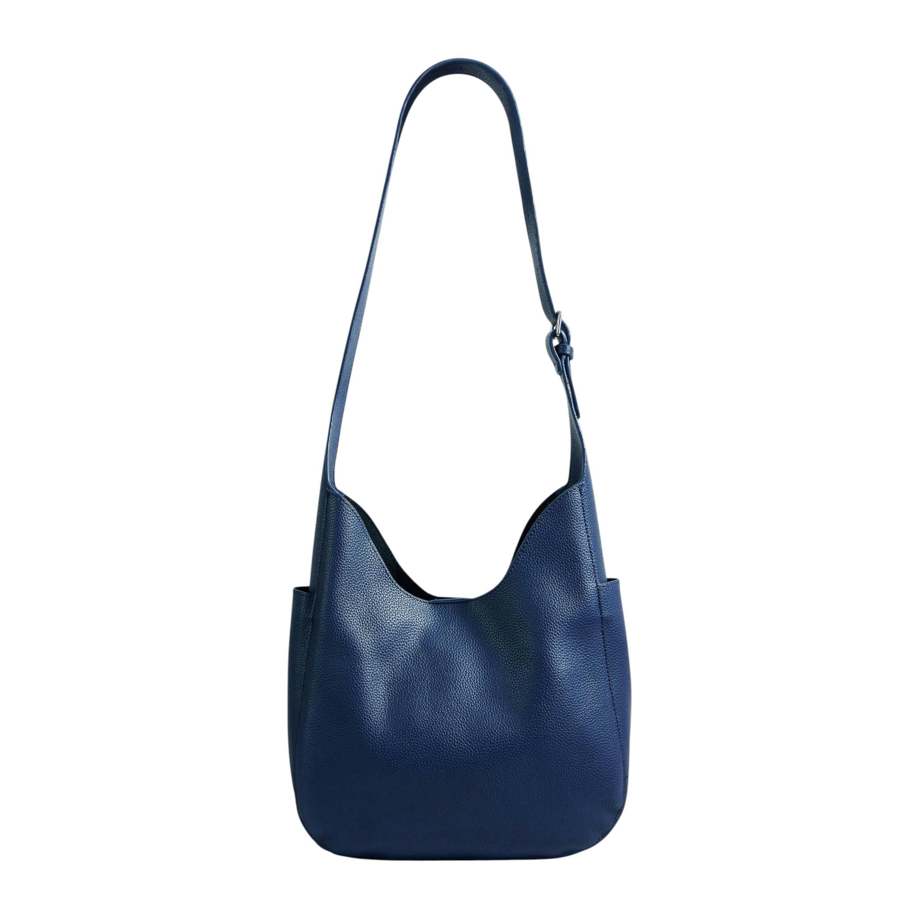Yumi Navy Shoulder Bag With Detachable Inside Purse , view 3 of 6