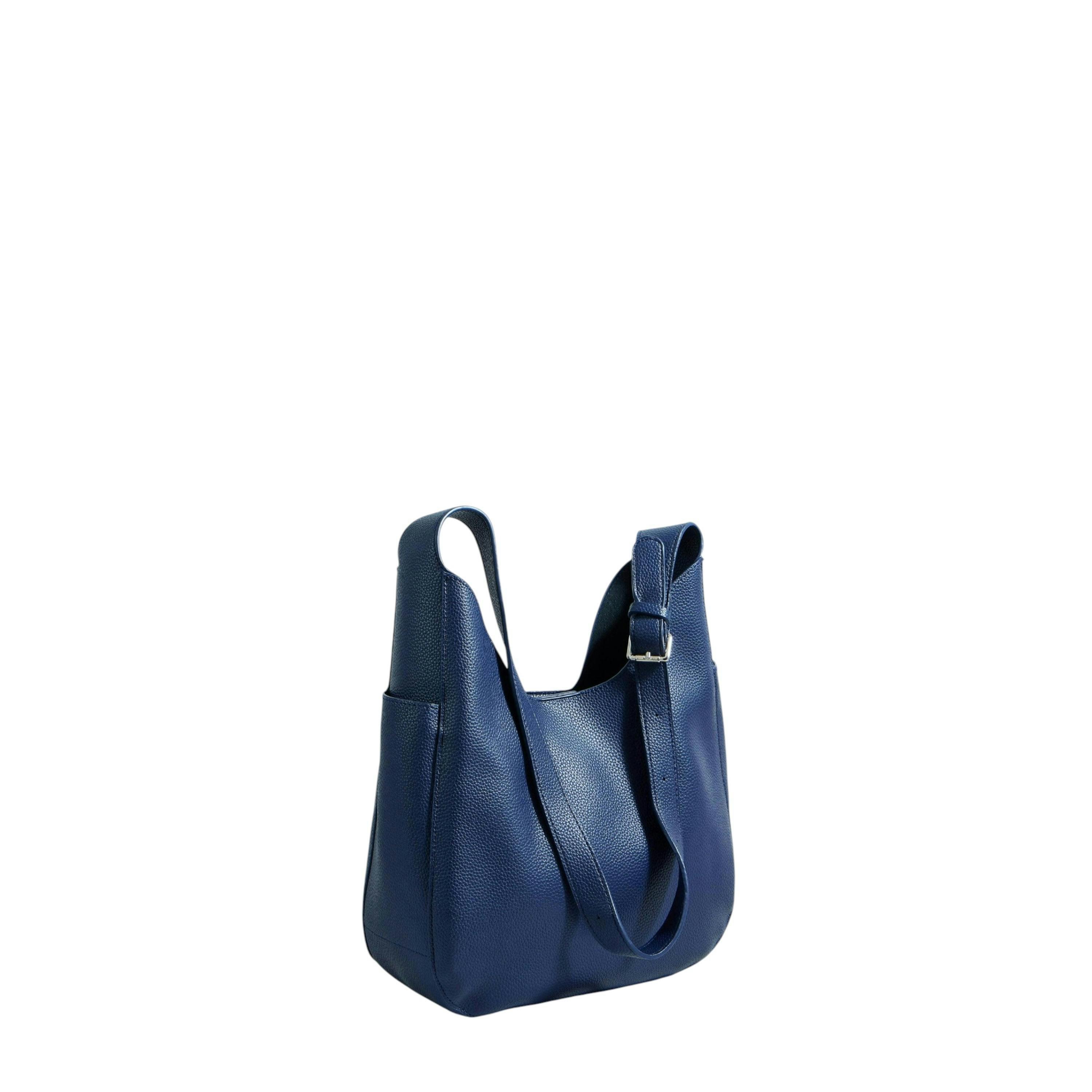 Yumi Navy Shoulder Bag With Detachable Inside Purse , view 5 of 6