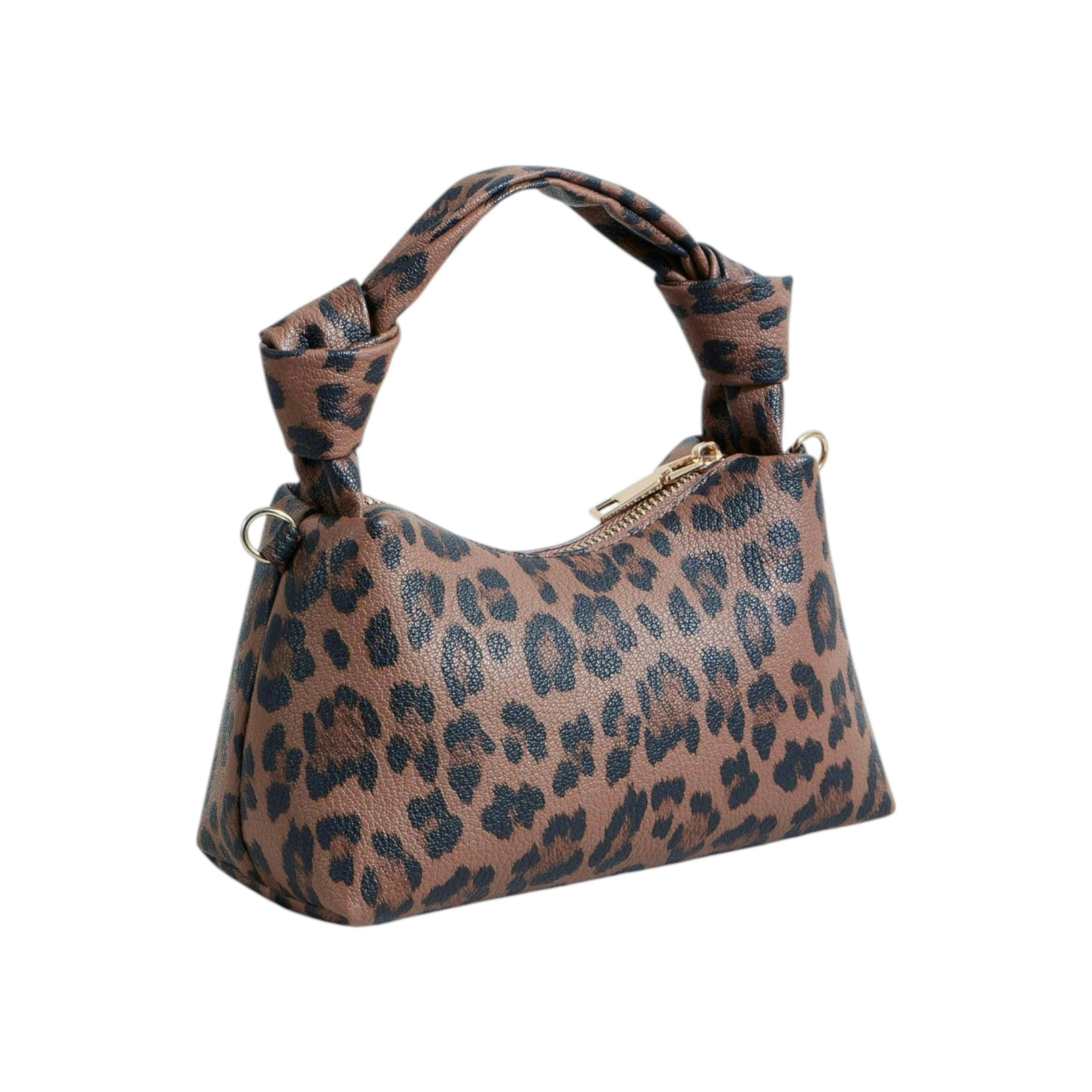 Yumi Brown Leopard Small Shoulder Bag , view 4 of 6
