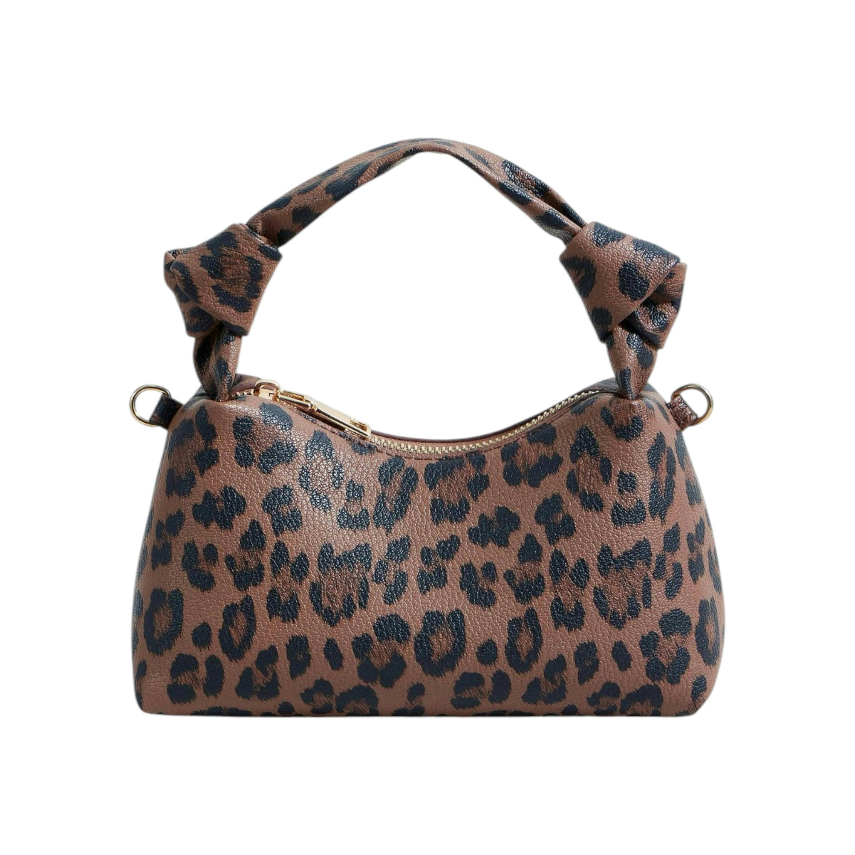 Yumi Brown Leopard Small Shoulder Bag , view 6 of 6