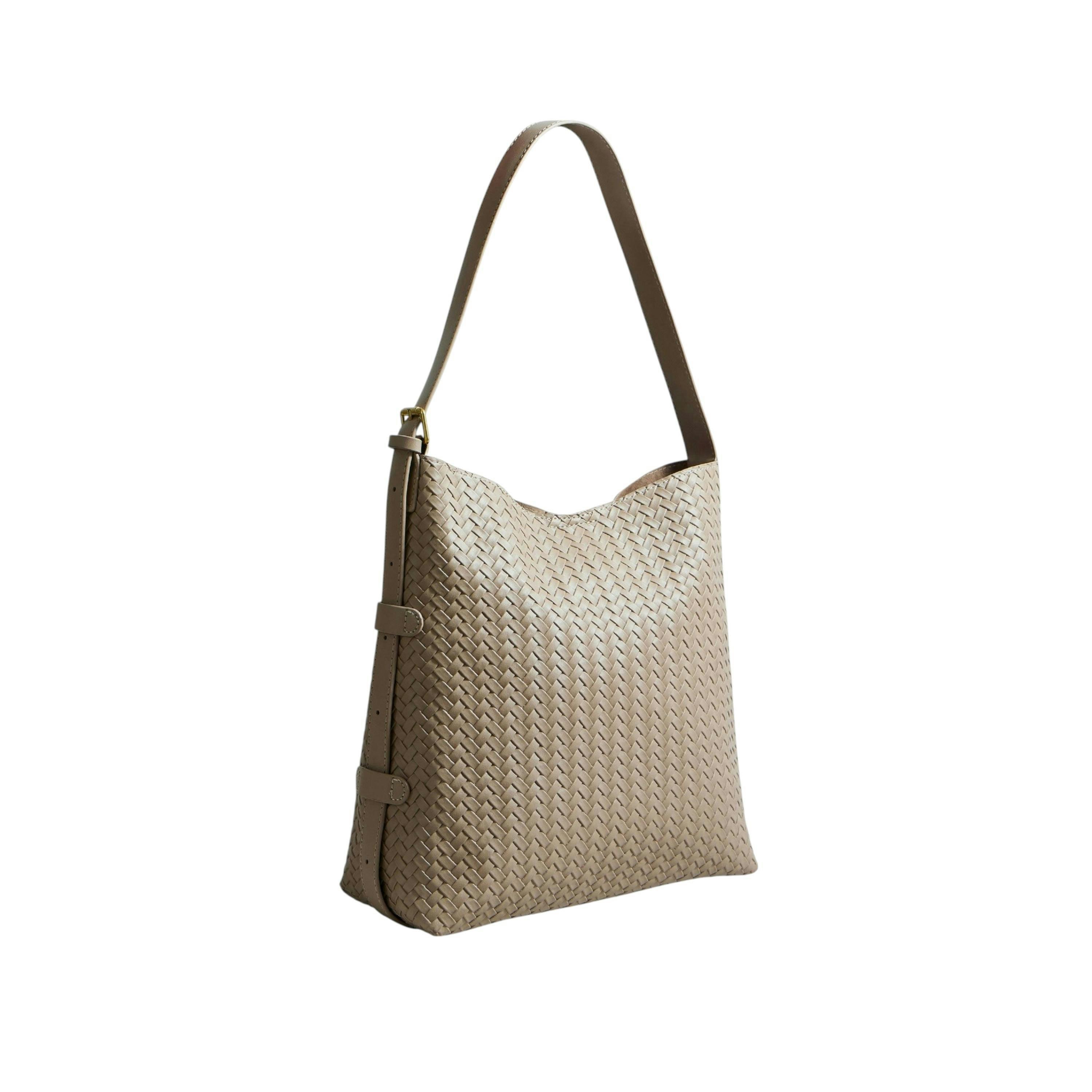 Yumi Stone Woven Shoulder Bag With Detachable Inside Purse , view 3 of 4