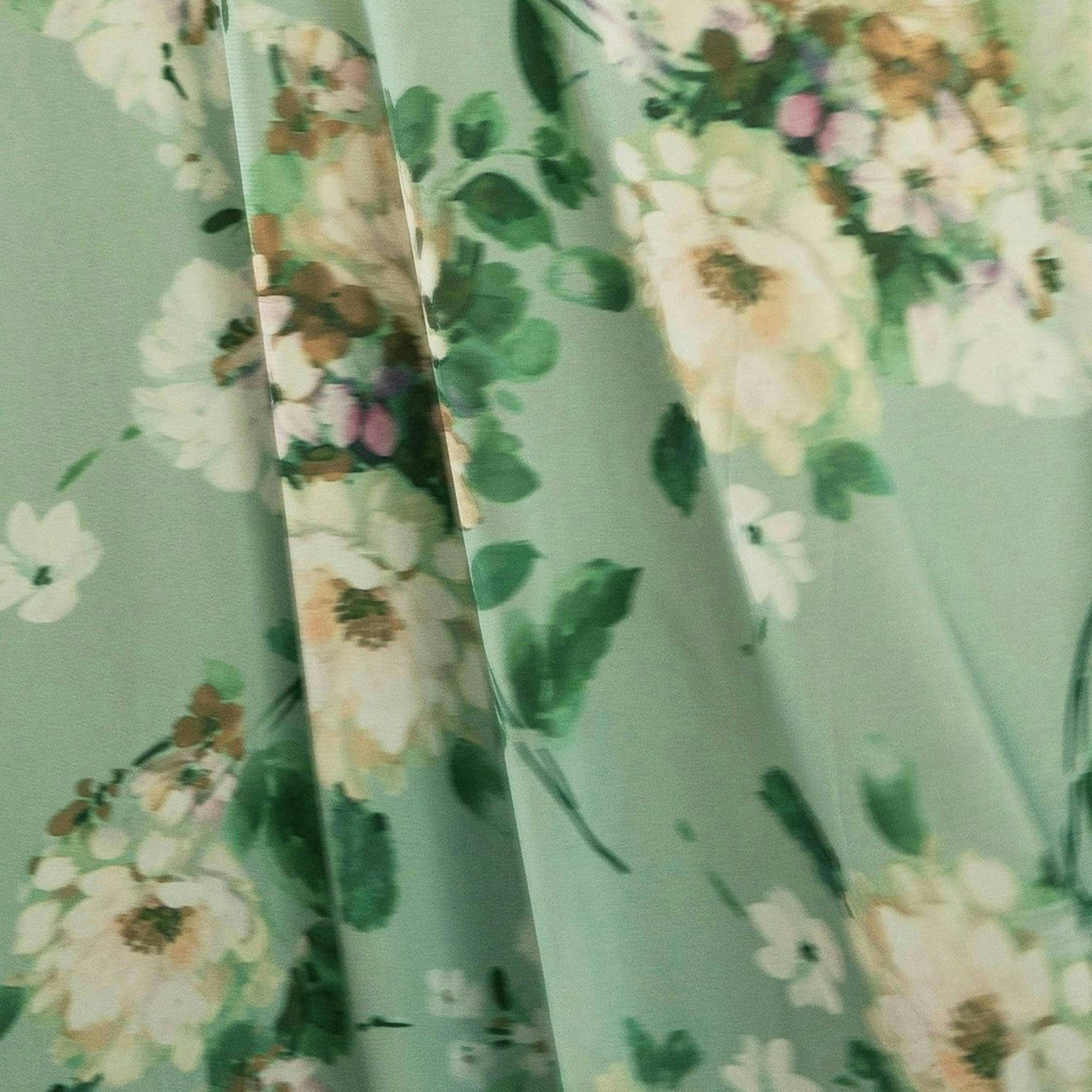 Yumi Mint Floral Tea Dress With Front Ties , view 6 of 6