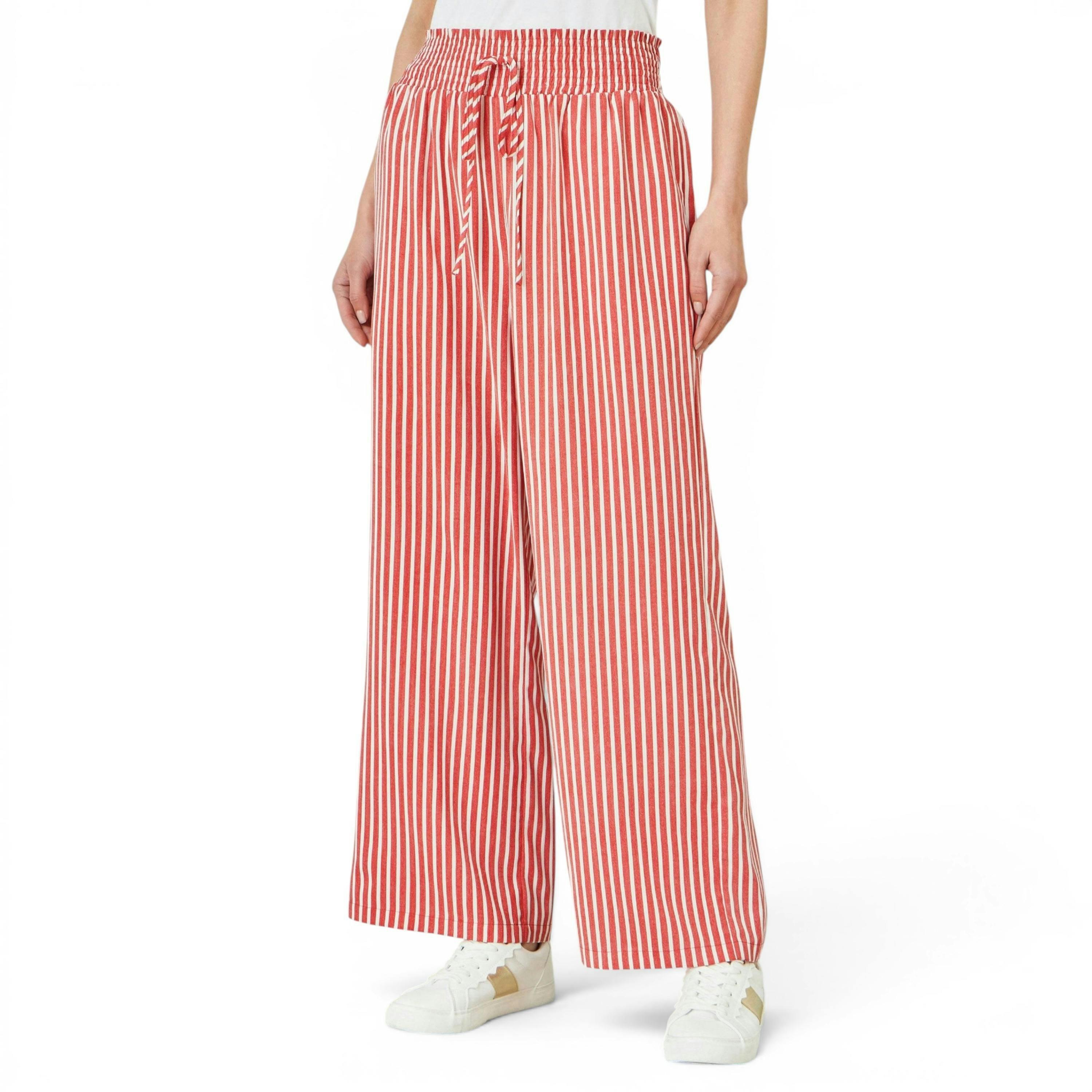 Yumi Red Stripe Relaxed Trousers , view 2 of 4