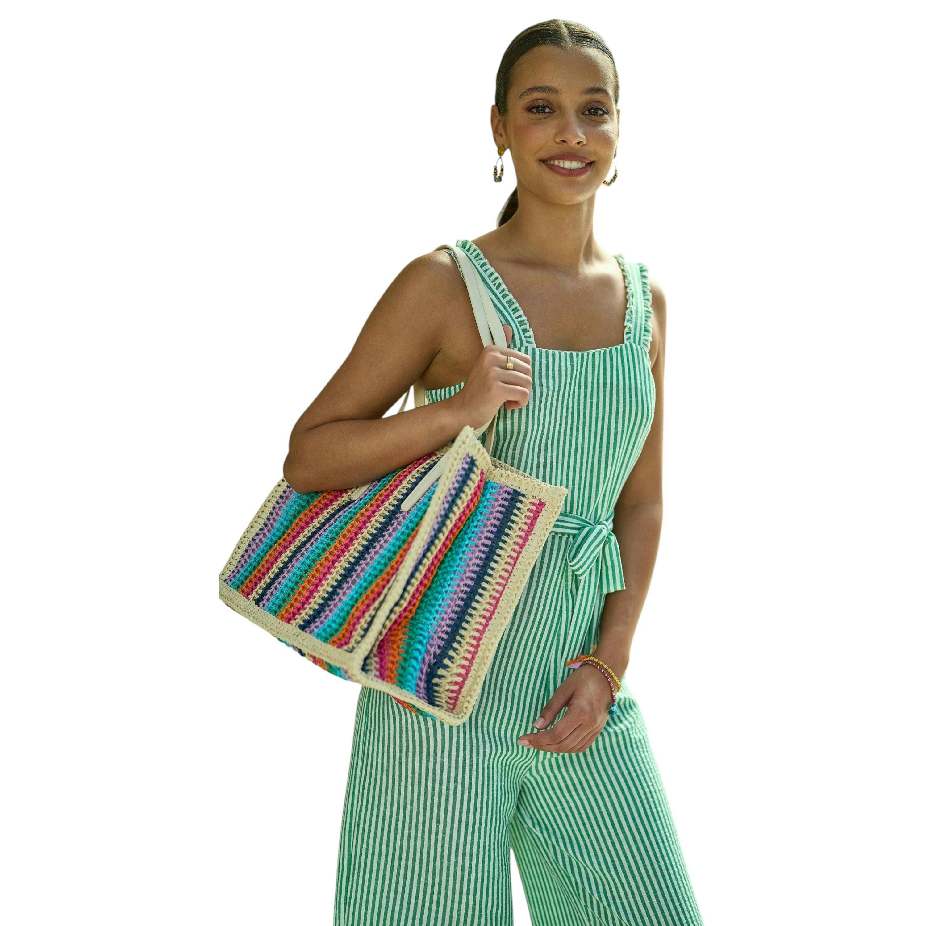 Yumi Green Stripe Strappy Jumpsuit , view 6 of 6