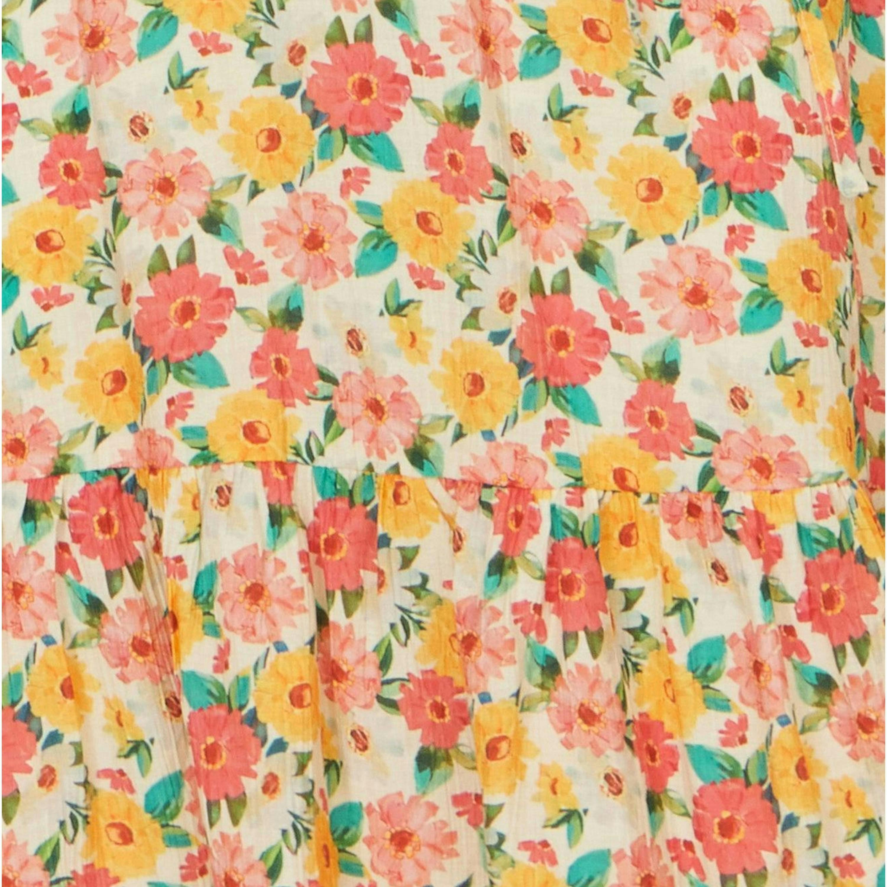 Yumi Multicolour Midi Tea Dress With Angel Sleeves , view 6 of 6