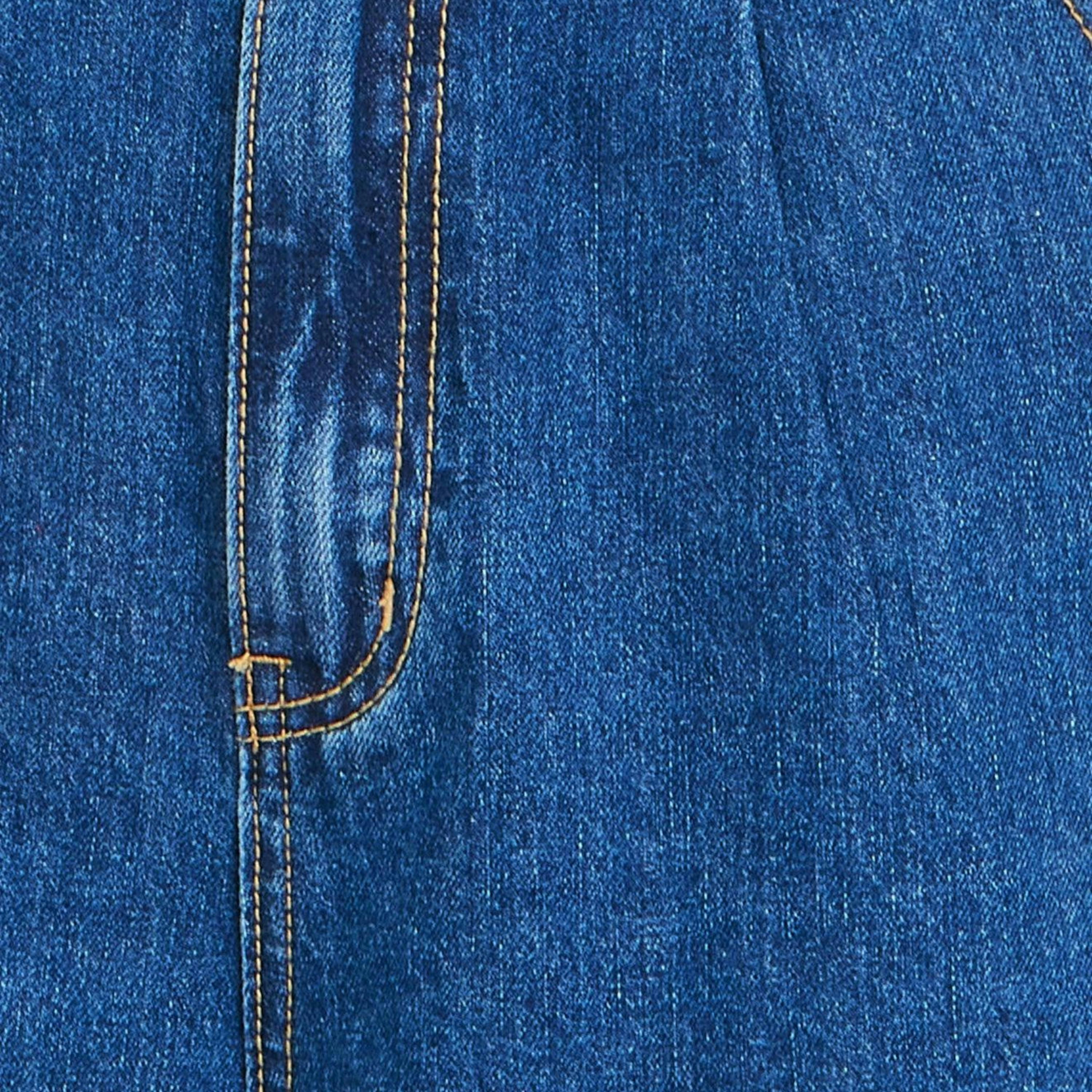 Yumi Blue Denim Wide Leg Shorts , view 5 of 5