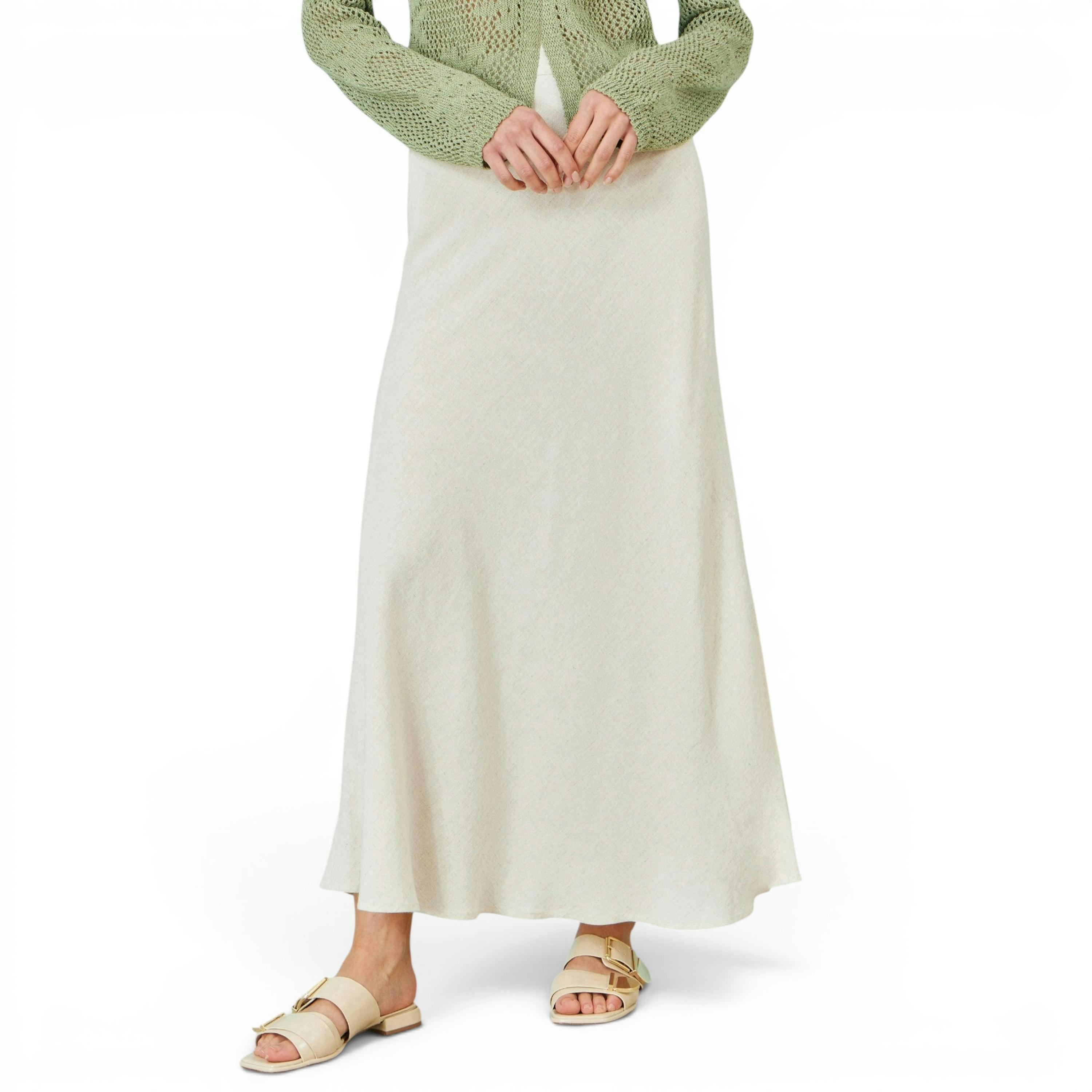 Yumi Natural Viscose Maxi Skirt , view 2 of 4