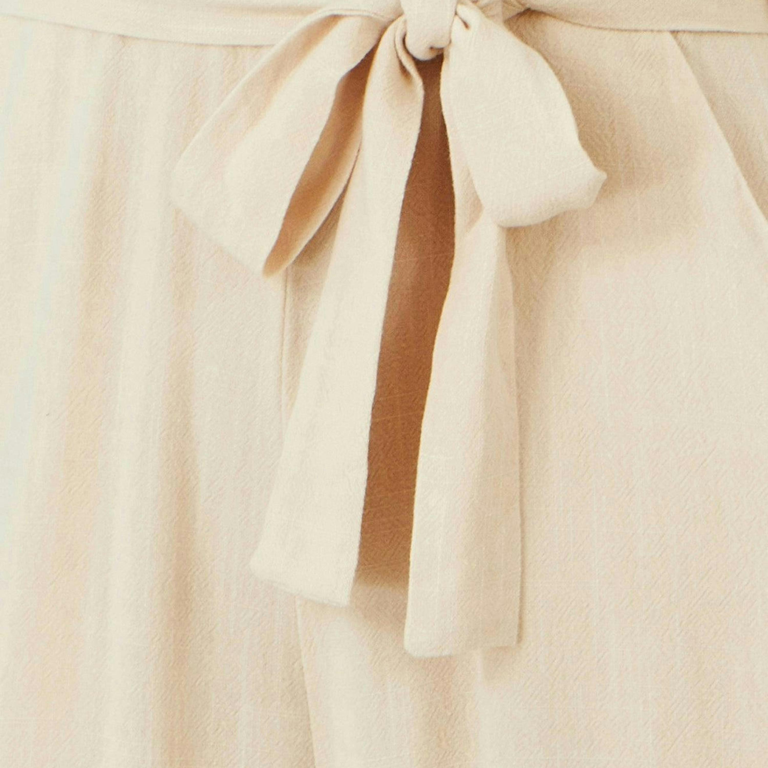 Yumi Beige Viscose Culotte Jumpsuit , view 5 of 5