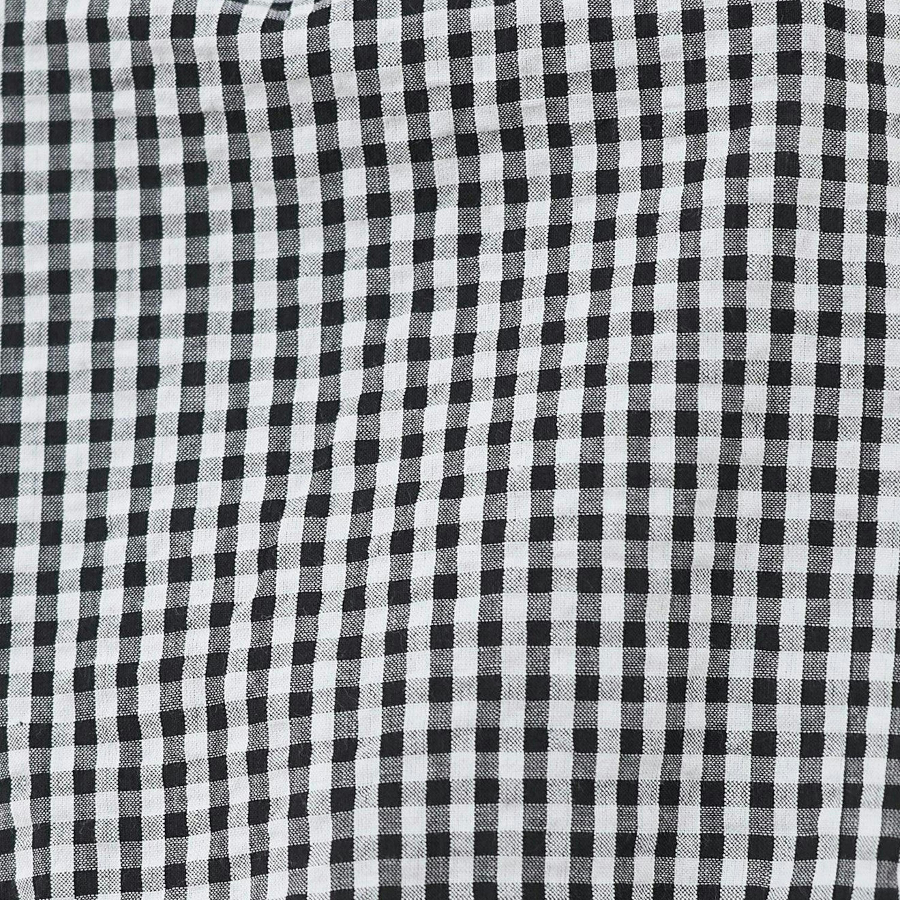 Yumi Black Gingham Cotton Midi Skirt , view 5 of 5