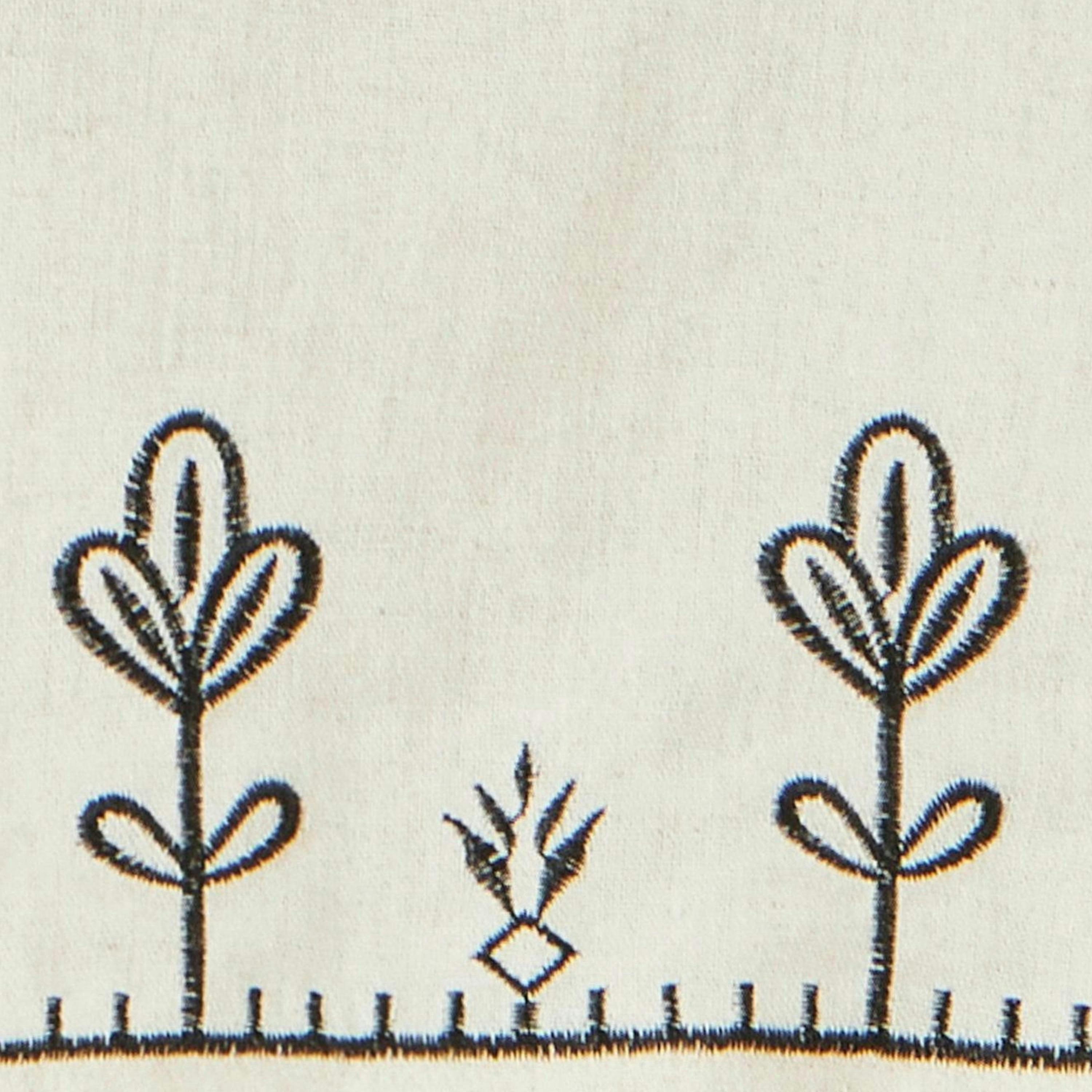 Yumi Ivory Linen Mix Embroirdered Top , view 4 of 4
