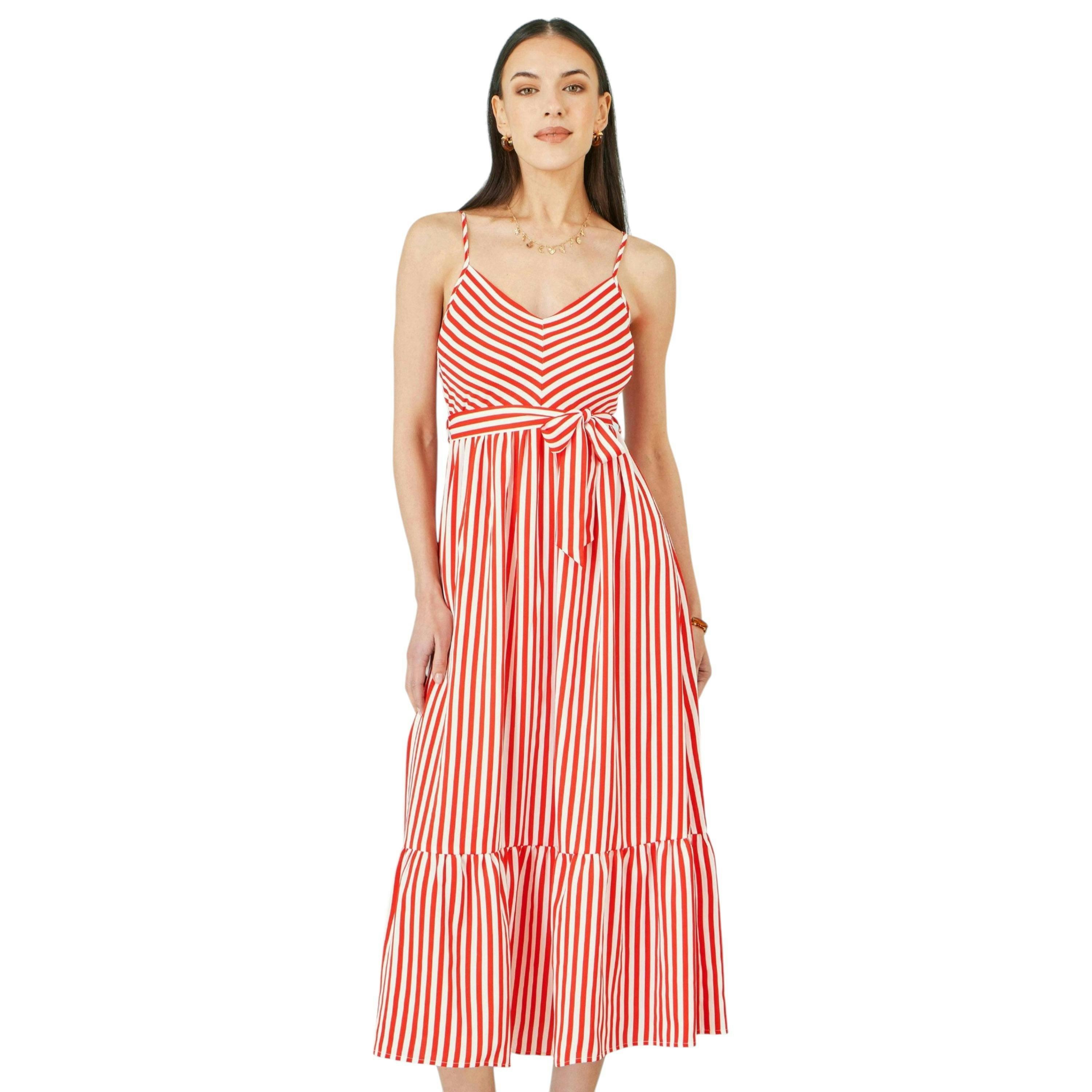 Yumi Red Stripe Midi Sun Dress , view 1 of 6
