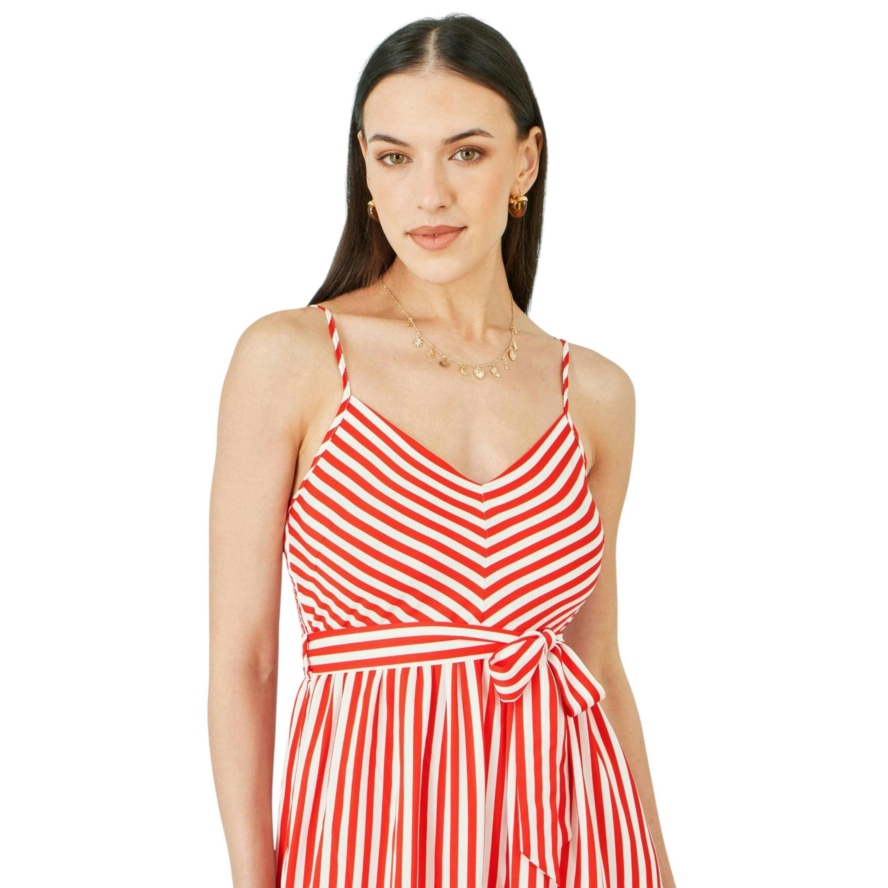Yumi Red Stripe Midi Sun Dress , view 2 of 6