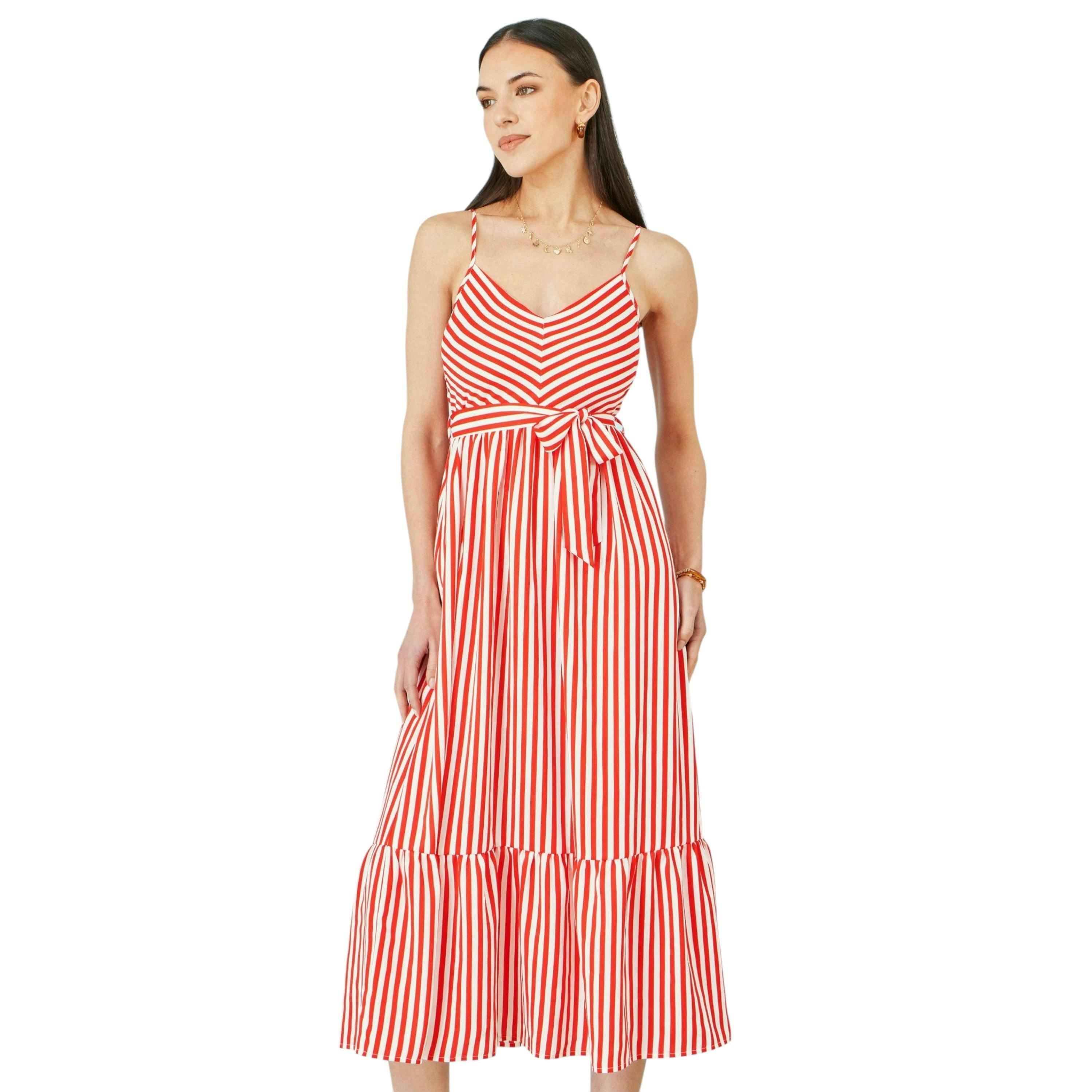 Yumi Red Stripe Midi Sun Dress , view 5 of 6
