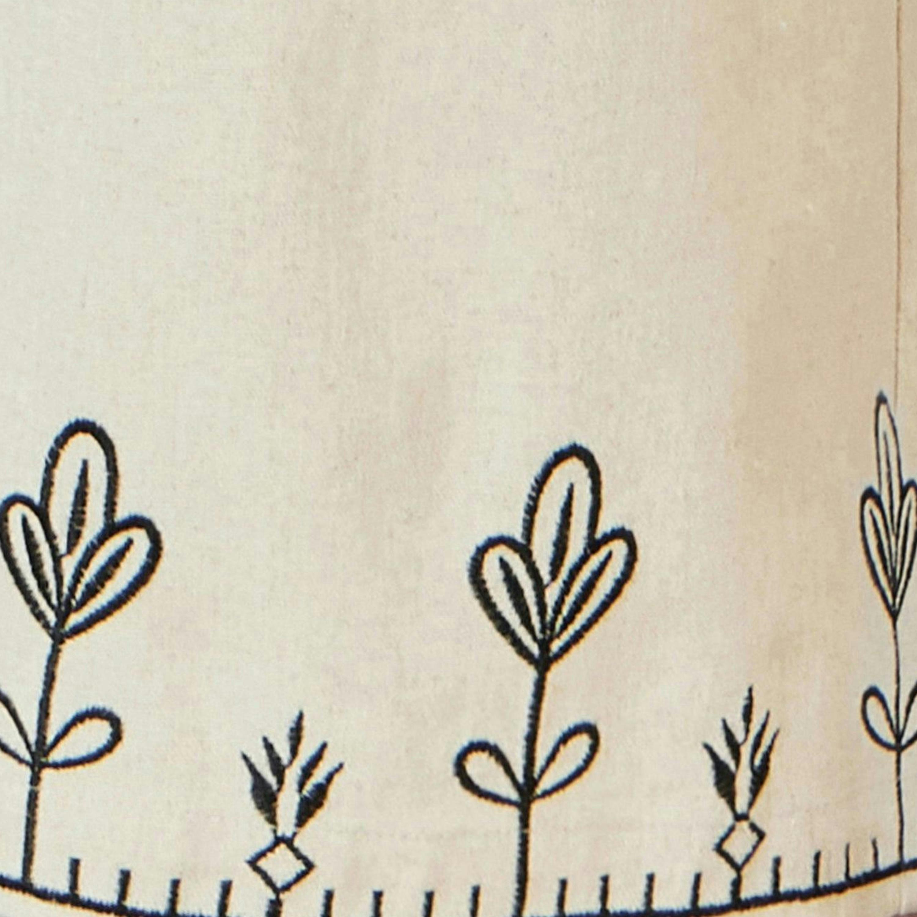 Yumi Ivory Linen Mix Embroirdered Trousers , view 4 of 4