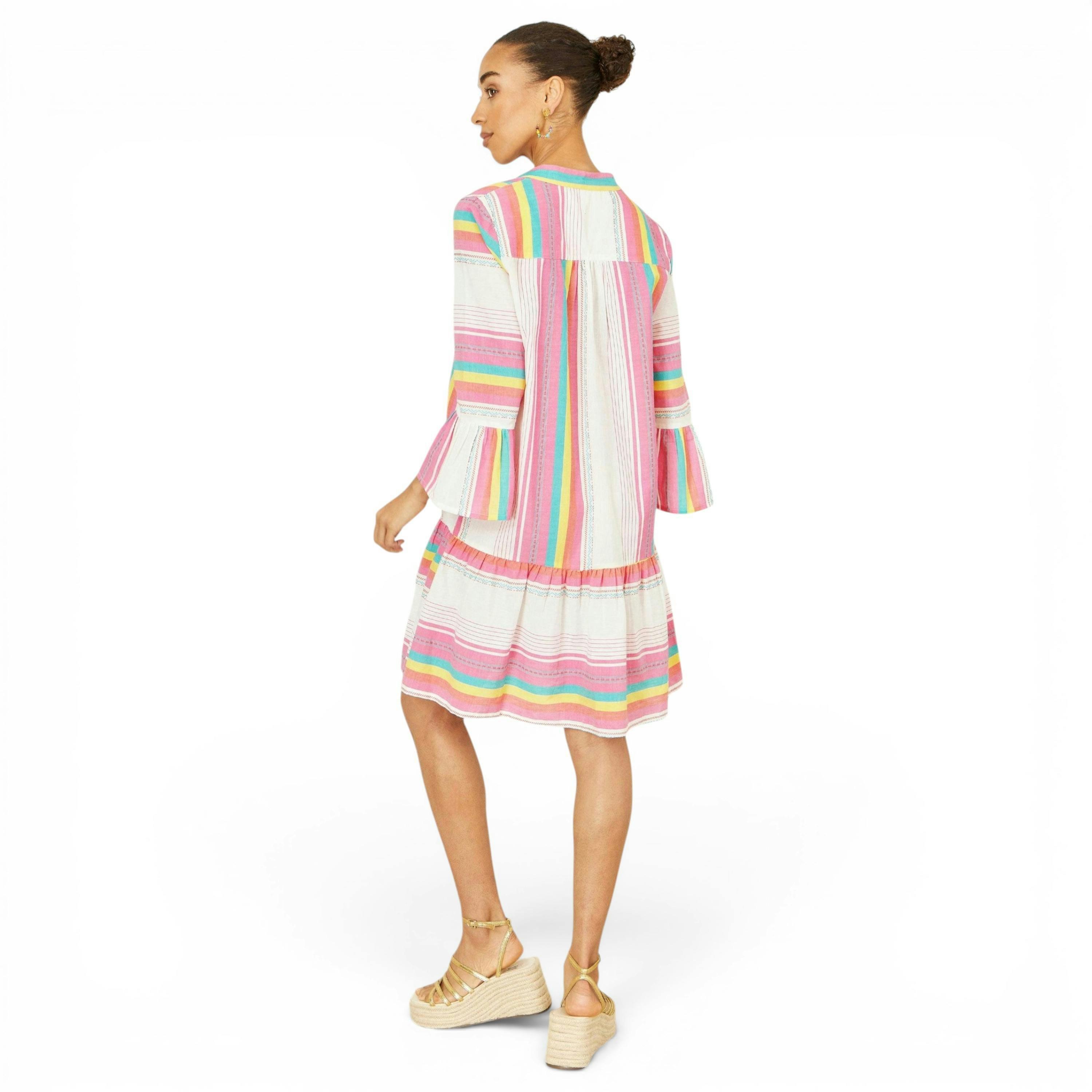 Yumi Multicolour Cotton Stripe Tunic , view 4 of 6