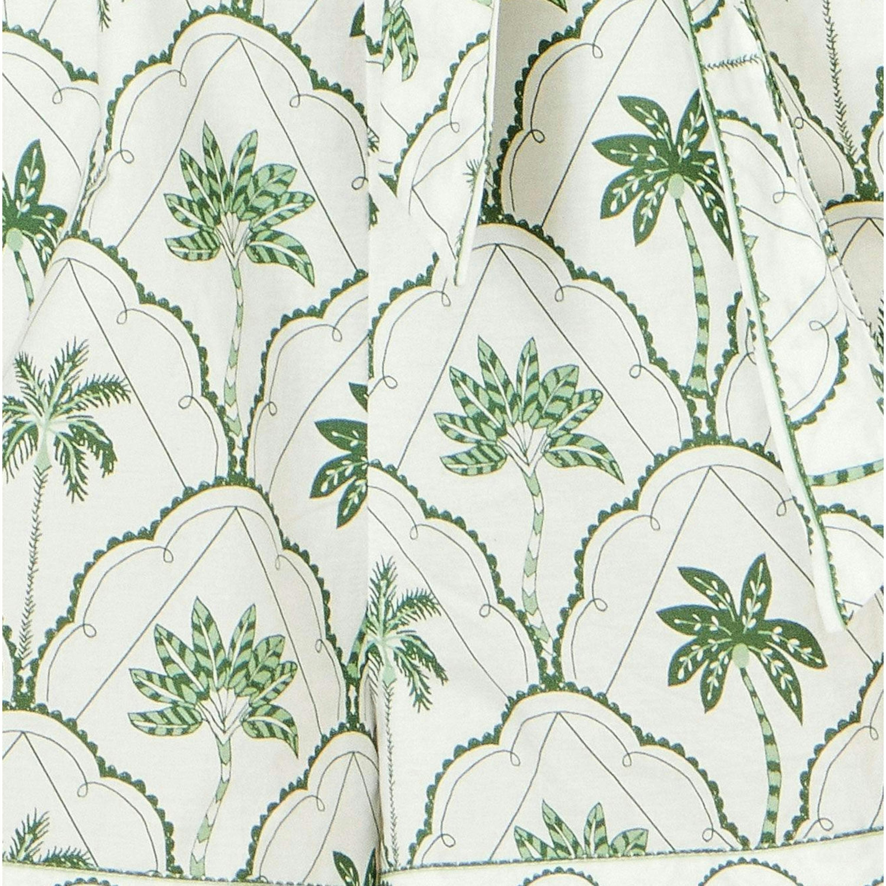 Yumi White Palm Print Cotton Playsuit , view 5 of 5