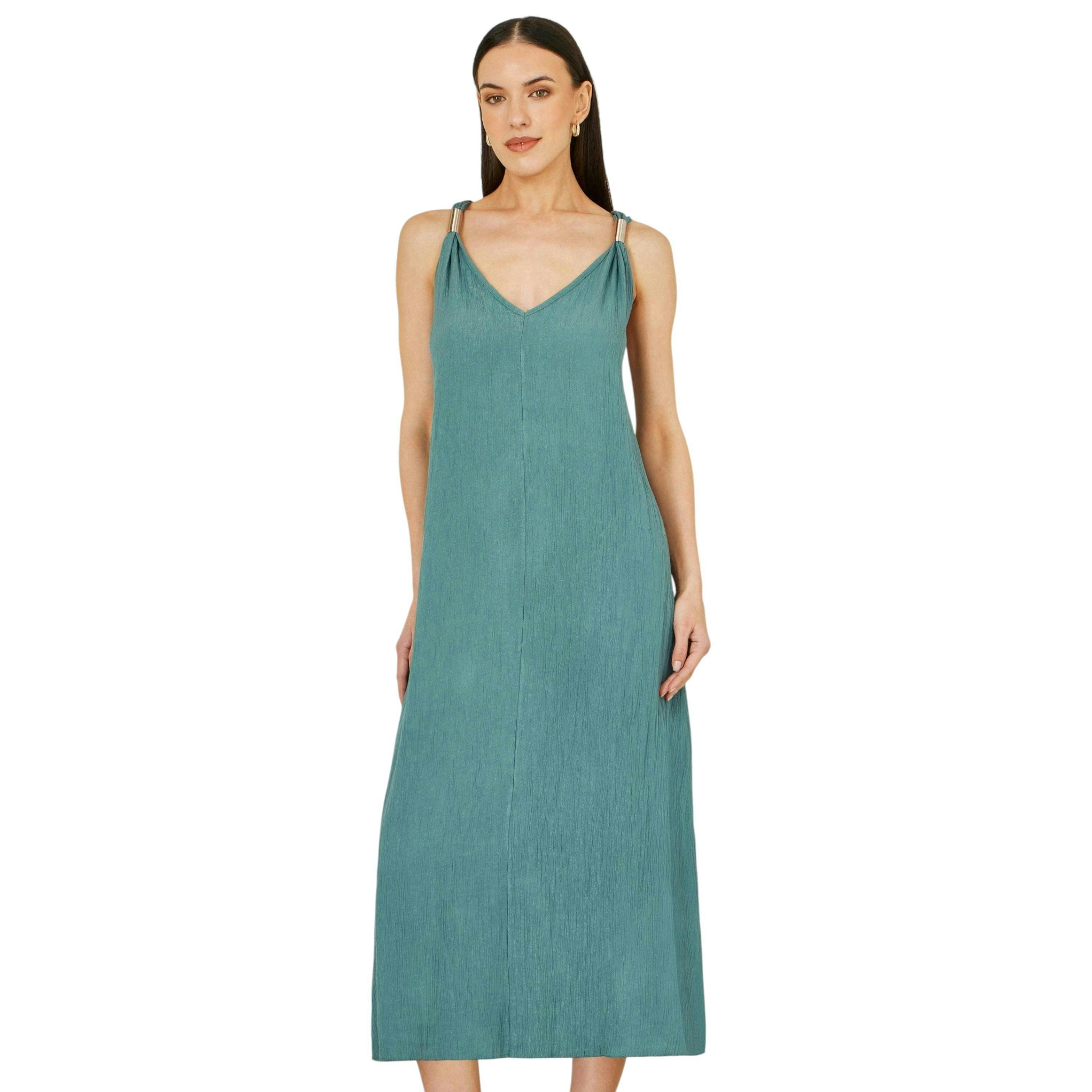 Yumi Green Viscose Maxi Beach Dress , view 1 of 6
