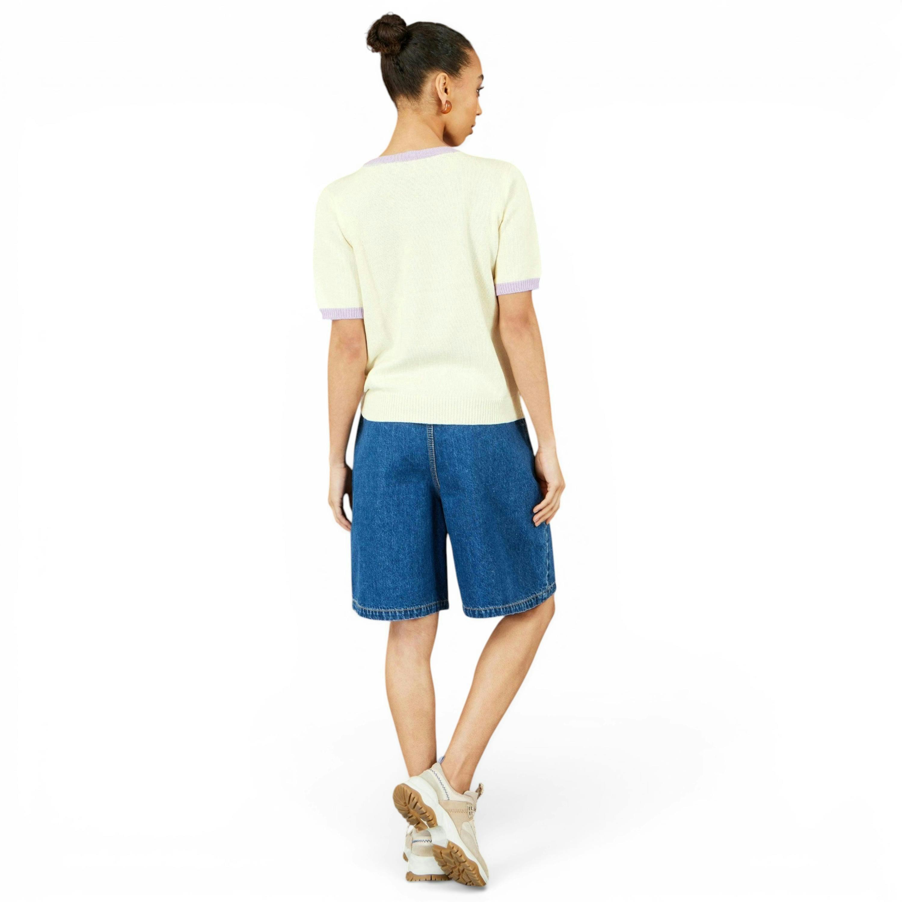 Yumi Ivory Fruit Cotton Knitted Top , view 4 of 6