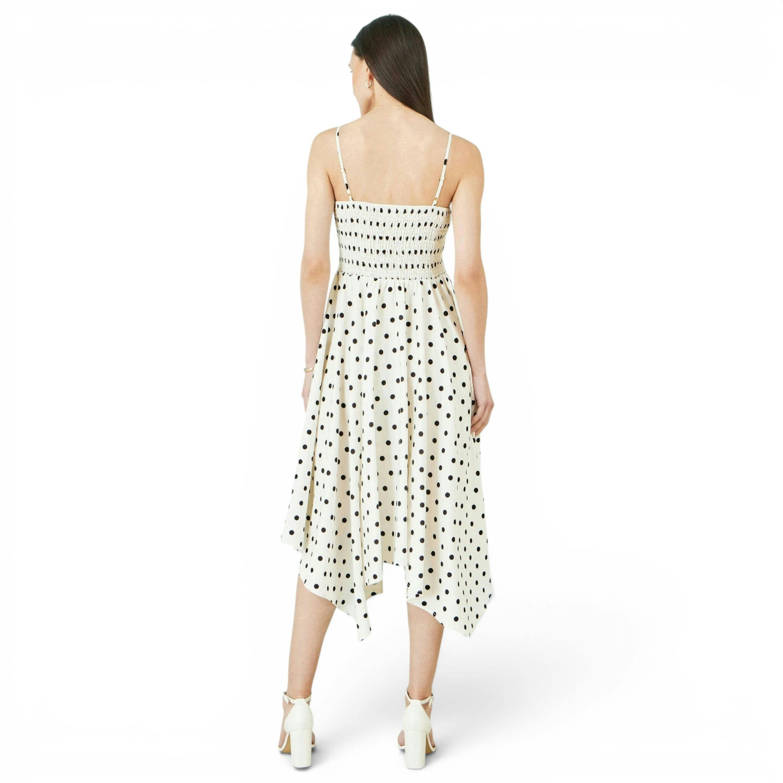 Yumi Polka Dot Hankerchief Hem Dress , view 5 of 6