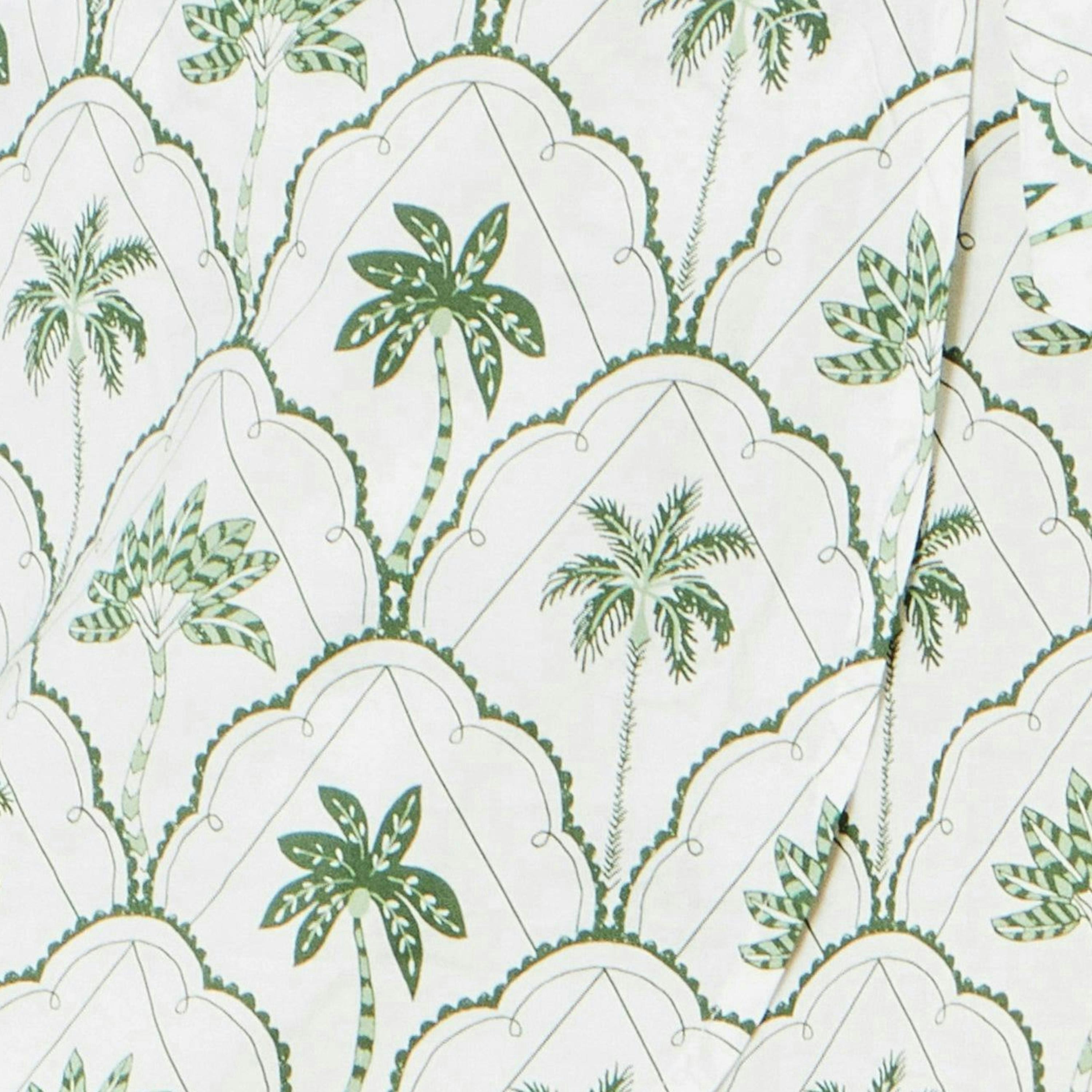 Yumi White Palm Print Cotton Wrap Skirt , view 5 of 5