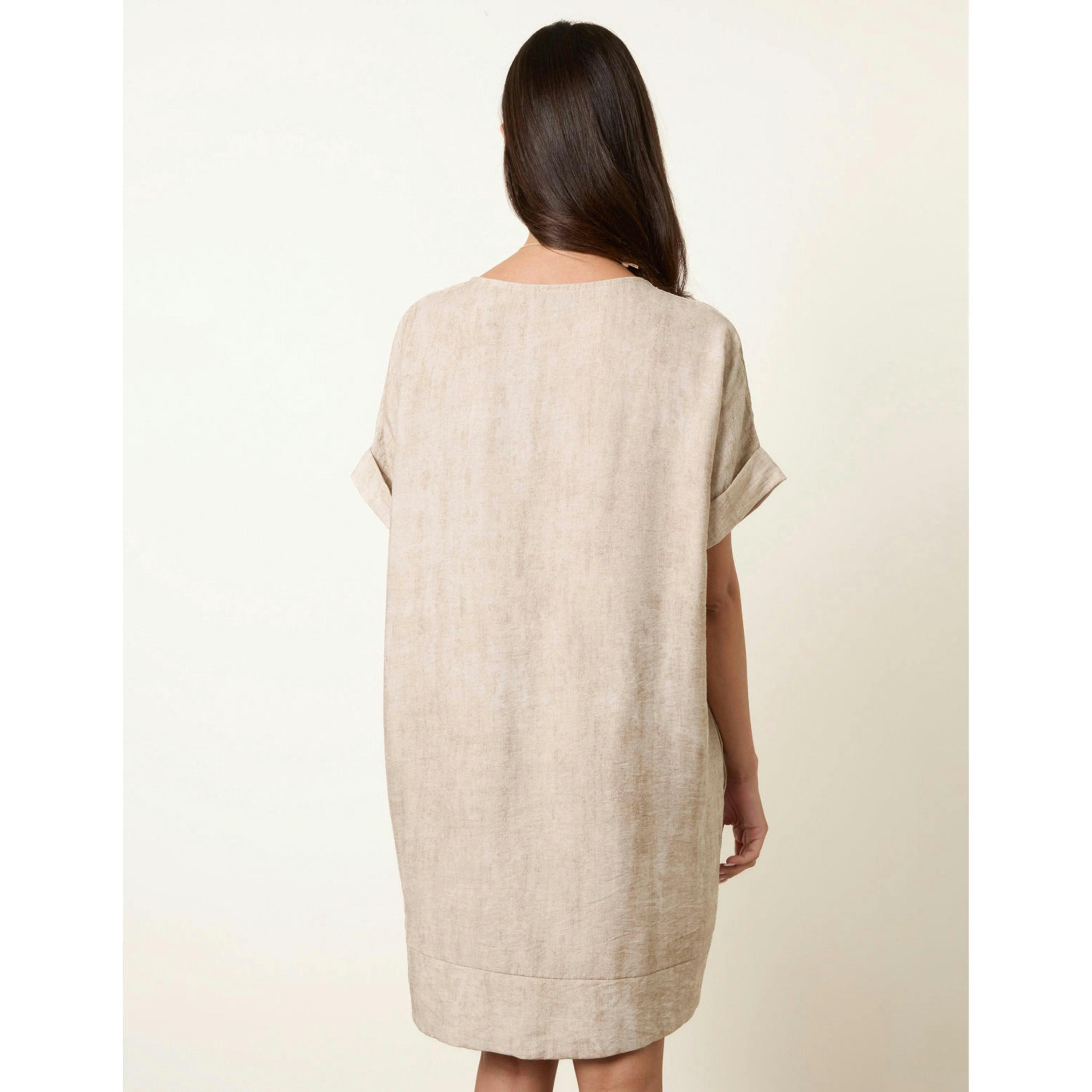 Blue Vanilla Washed Effect Tunic Dress  in Beige , view 2 of 4