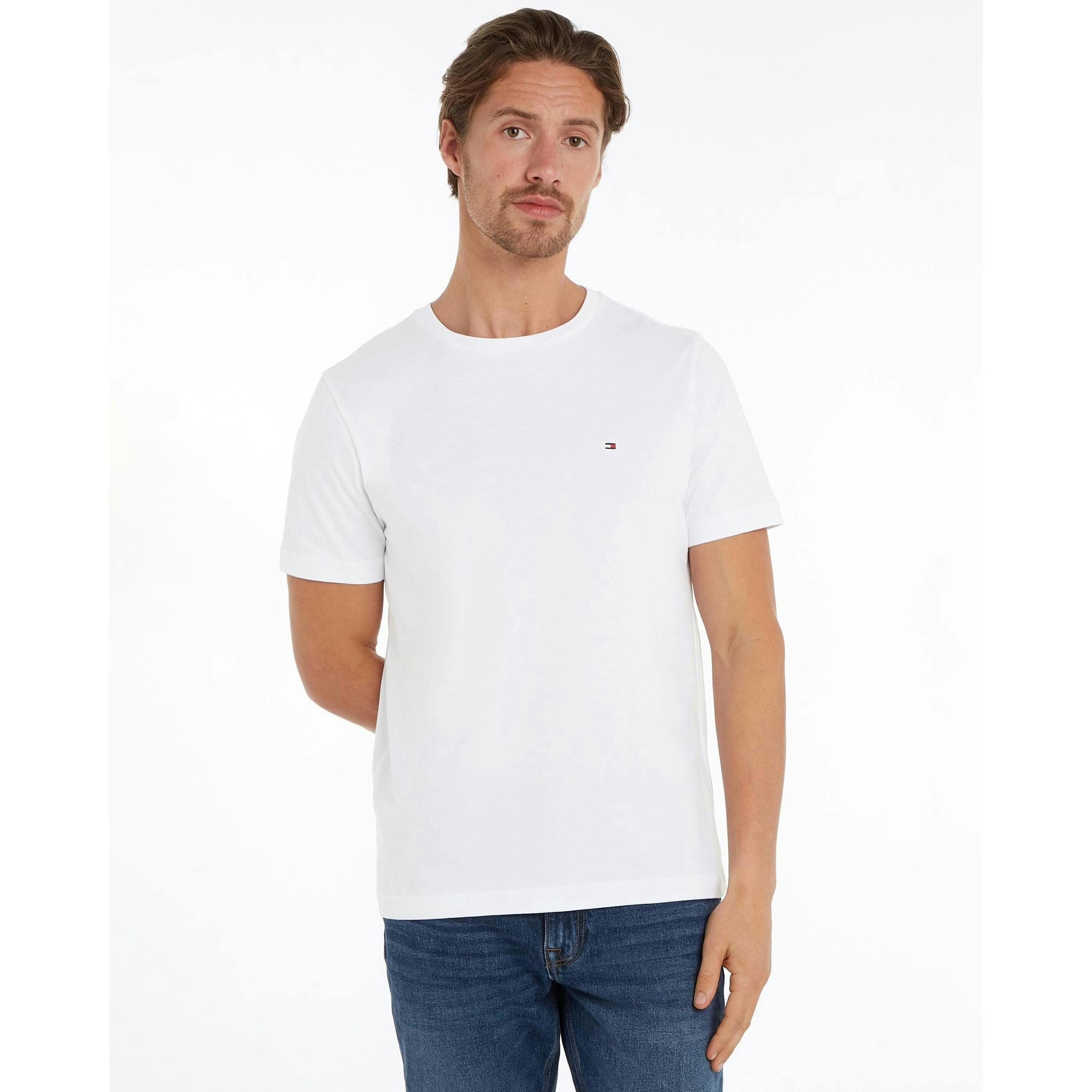 Tommy Hilfiger Solid T-Shirt  in White , view 1 of 5