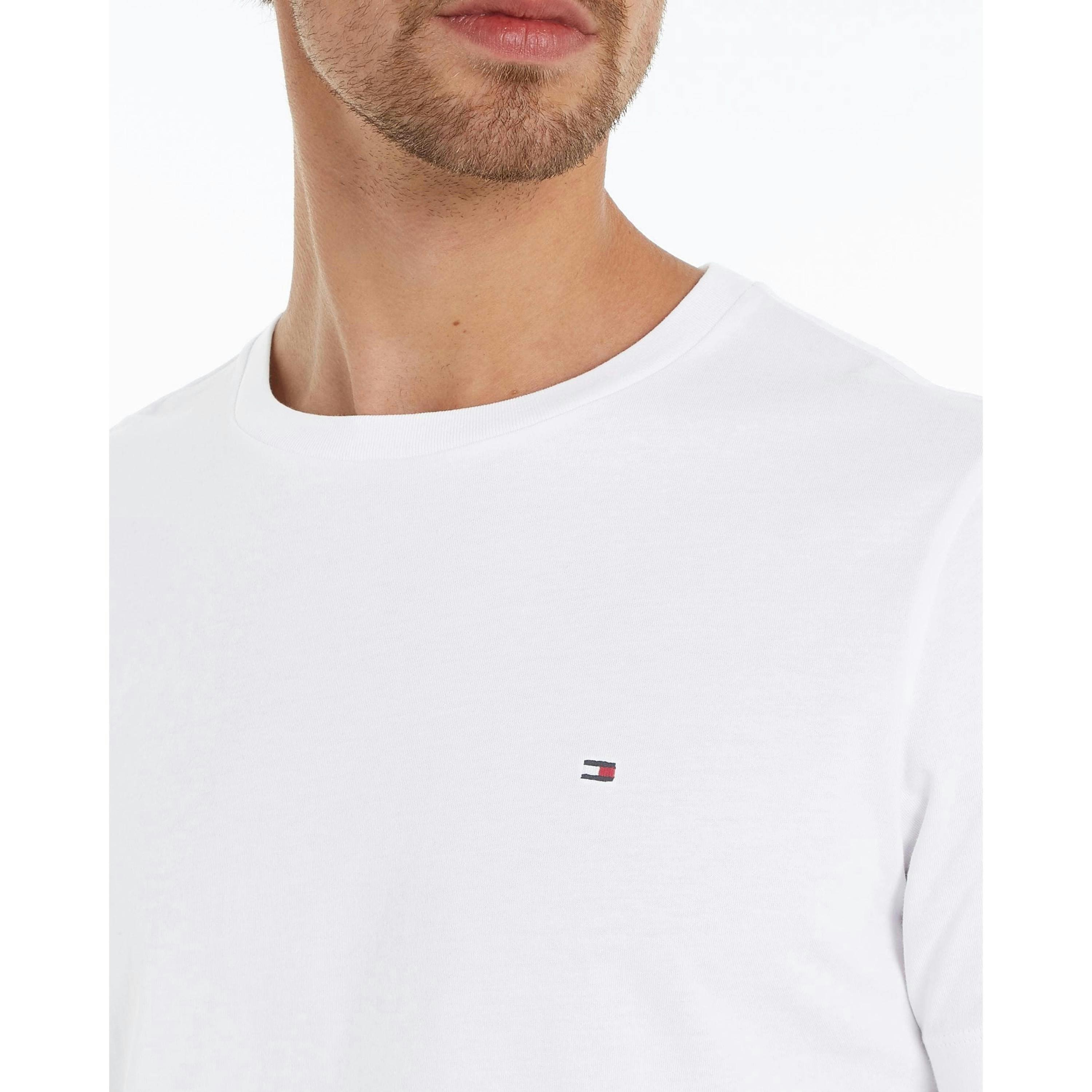 Tommy Hilfiger Solid T-Shirt  in White , view 3 of 5