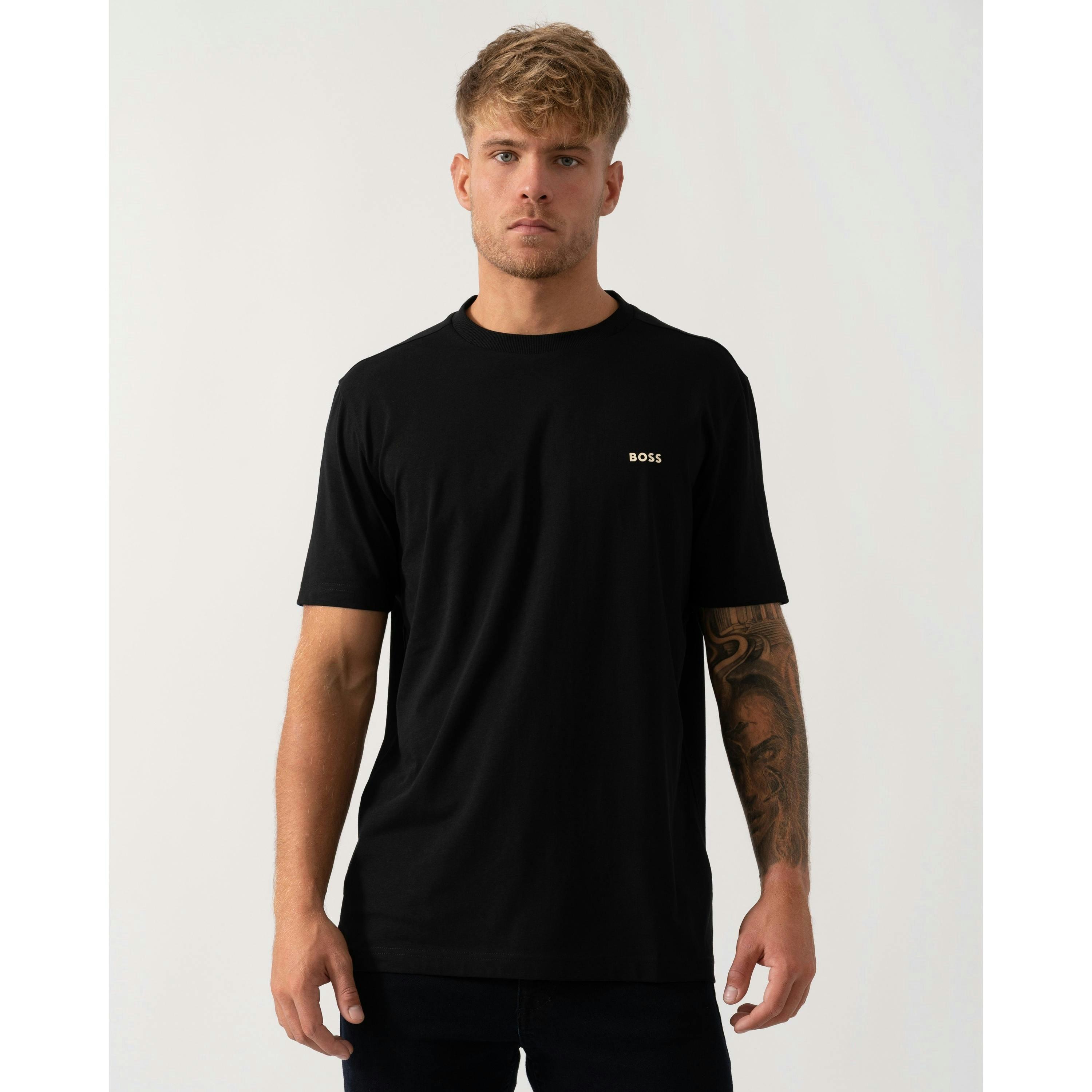 Hugo Boss Contrast Logo T-Shirt  in Black , view 1 of 4
