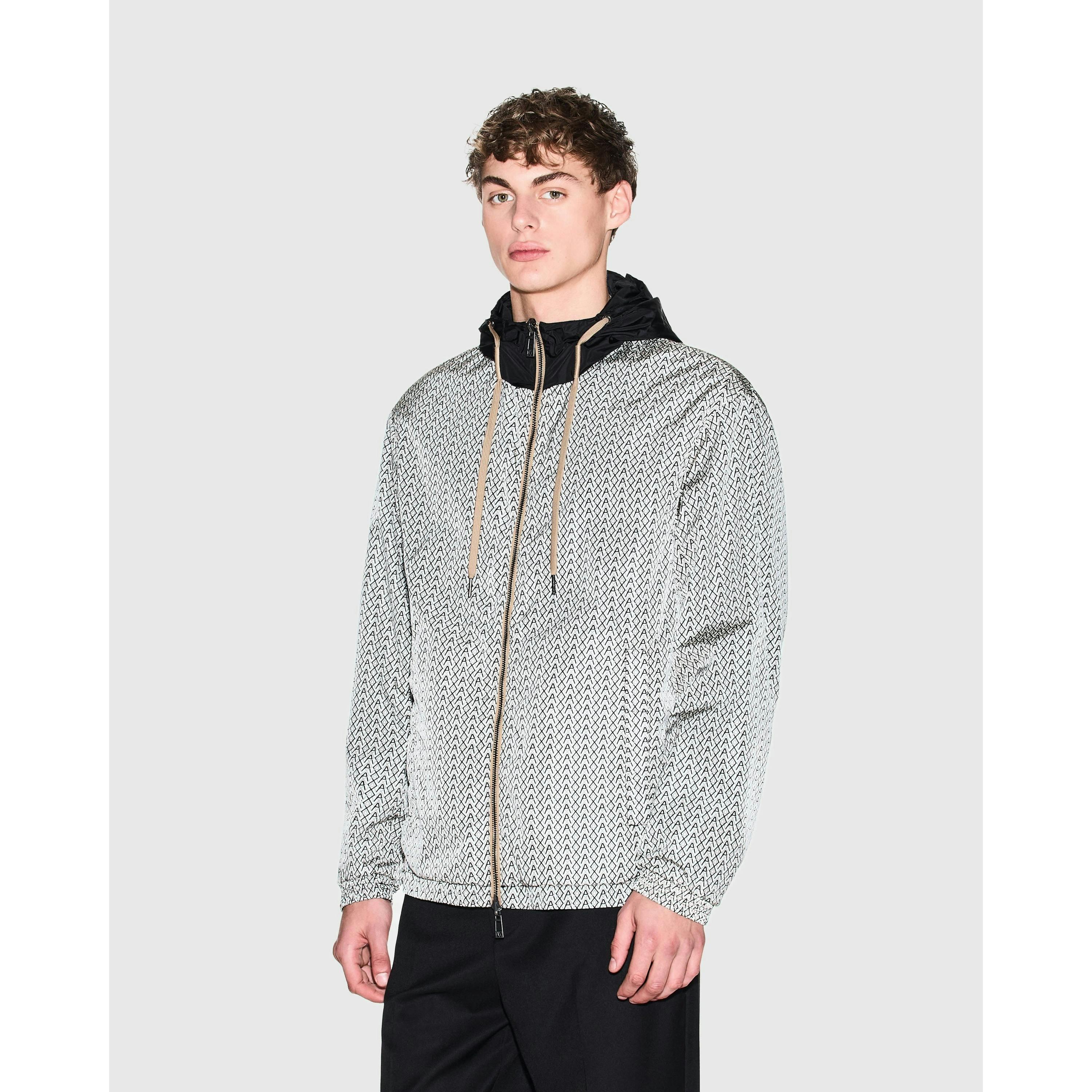 Armani Exchange AX Pattern Jackets  in White , view 1 of 5