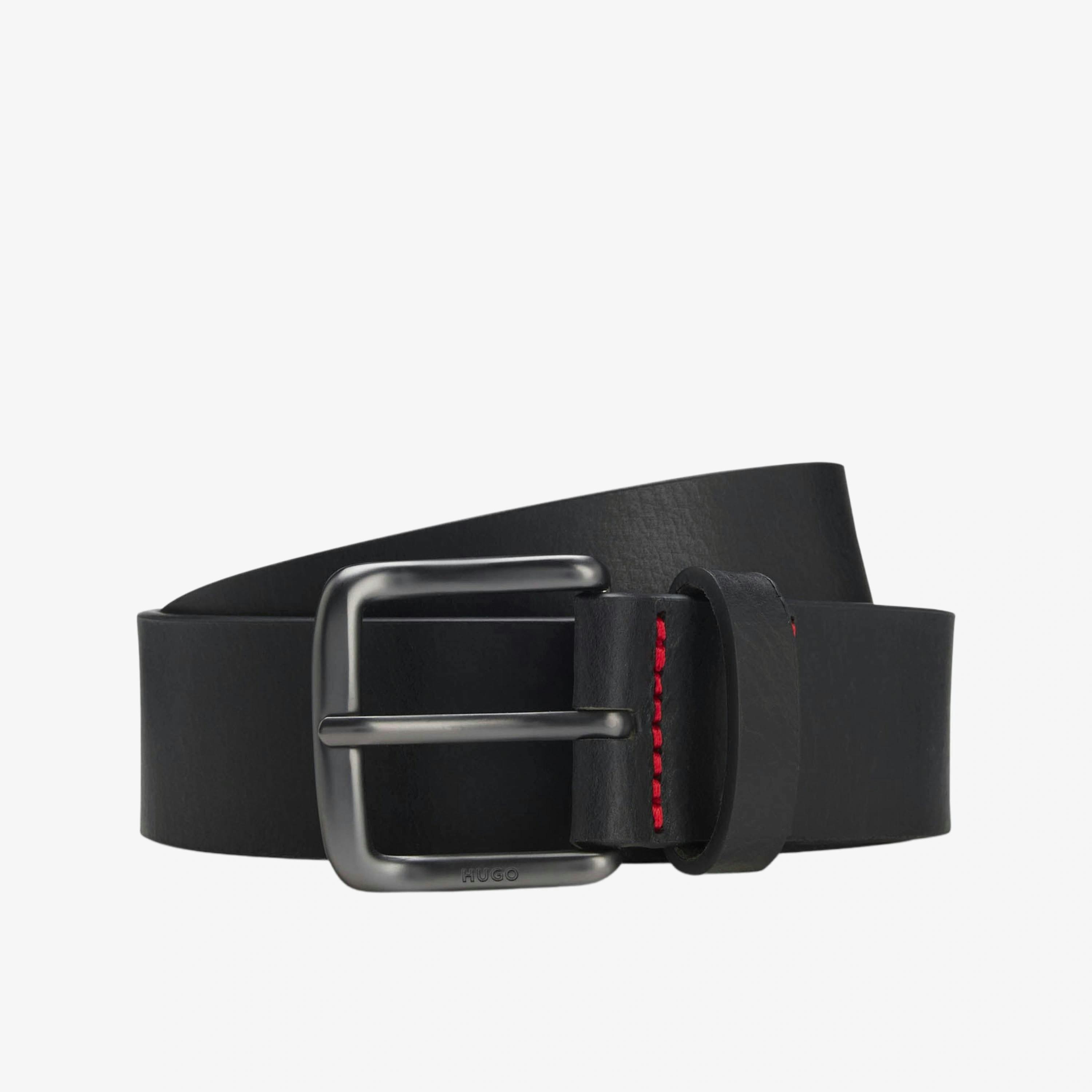 Hugo Boss Logo Buckle Belt  in Black , view 1 of 3