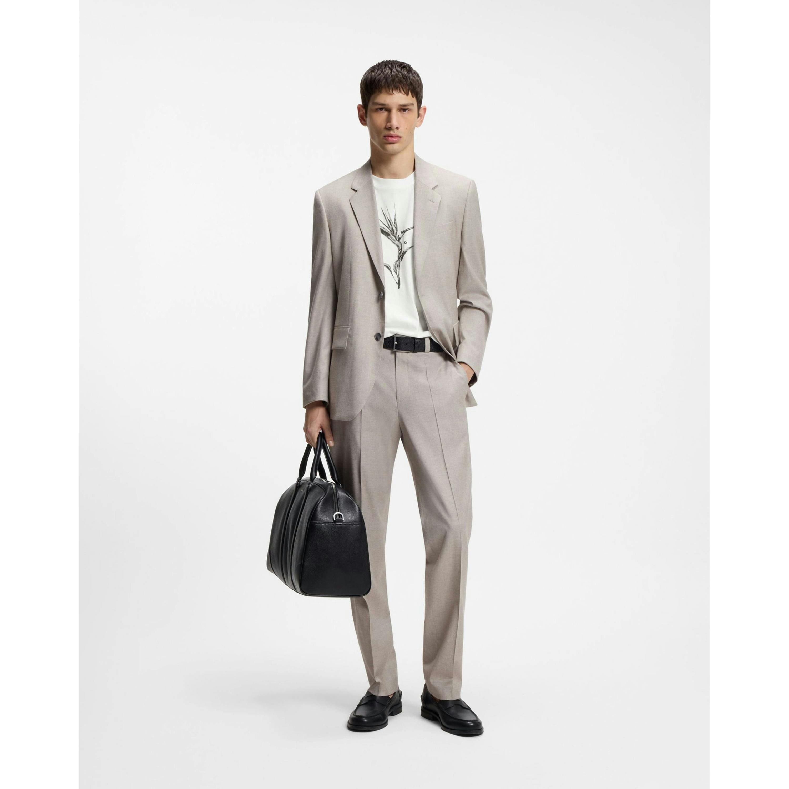 Hugo Boss Artwork and Logo T-Shirt  in Grey , view 4 of 4