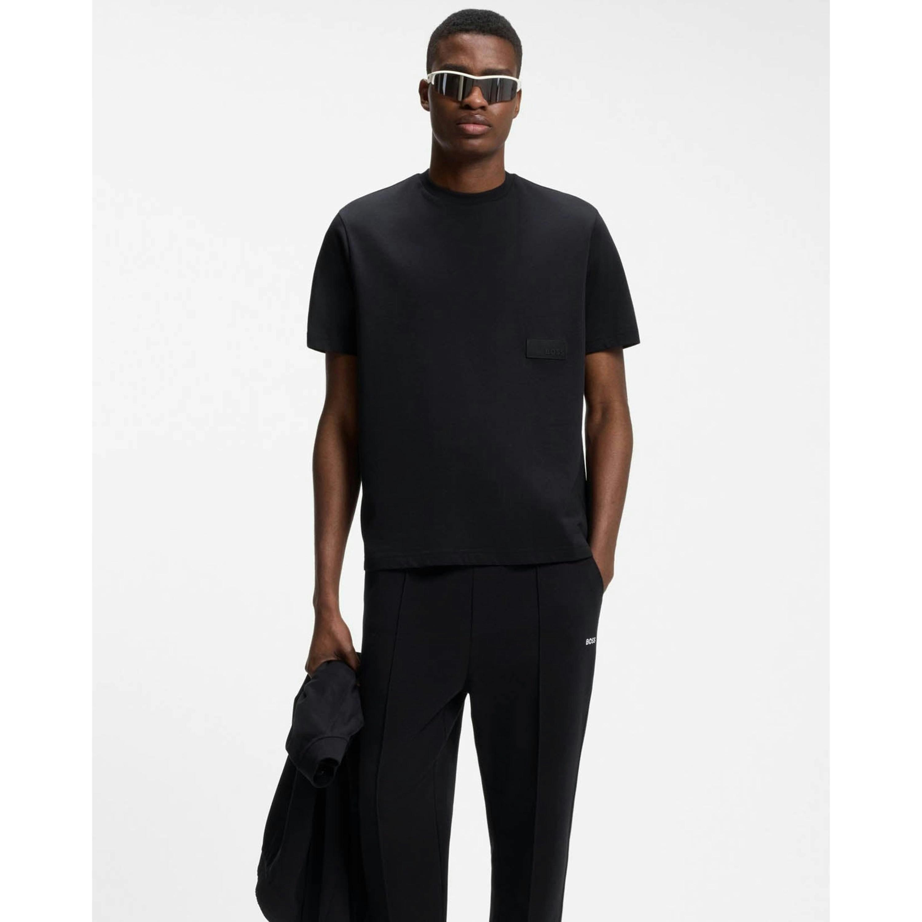 Hugo Boss Structure T-Shirt  in Black , view 4 of 4