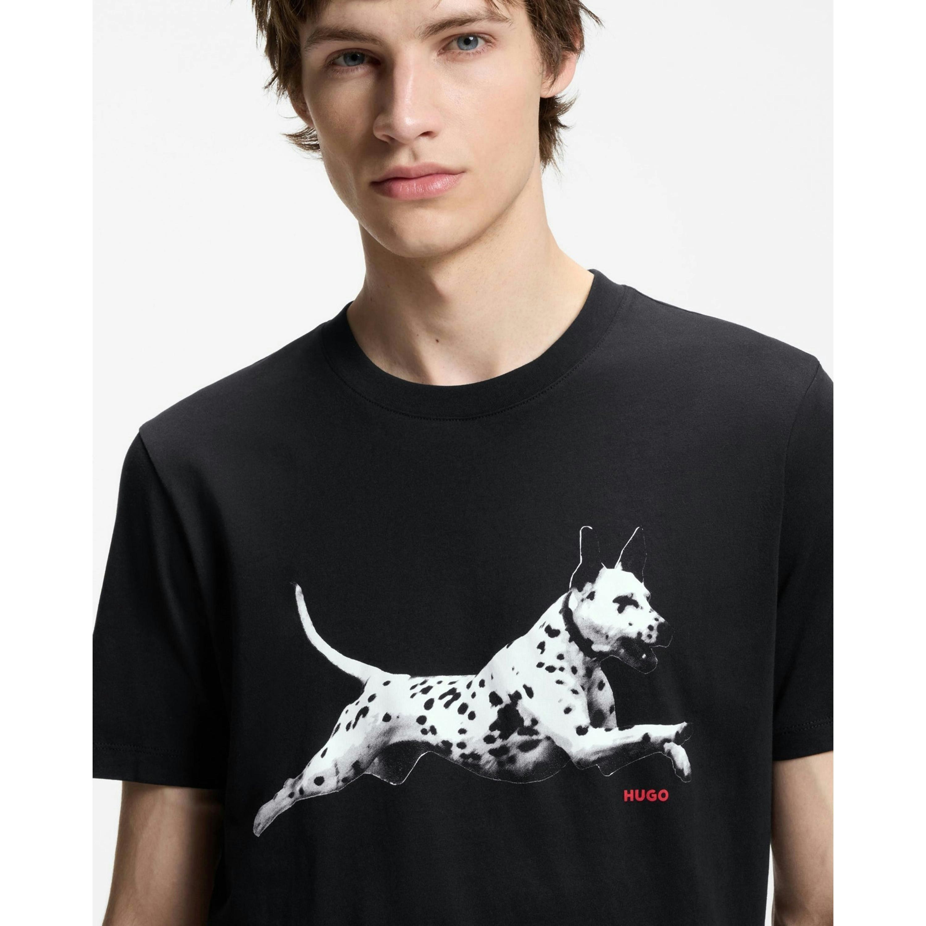 Hugo Boss Animal Artwork T-Shirt  in Black , view 4 of 4
