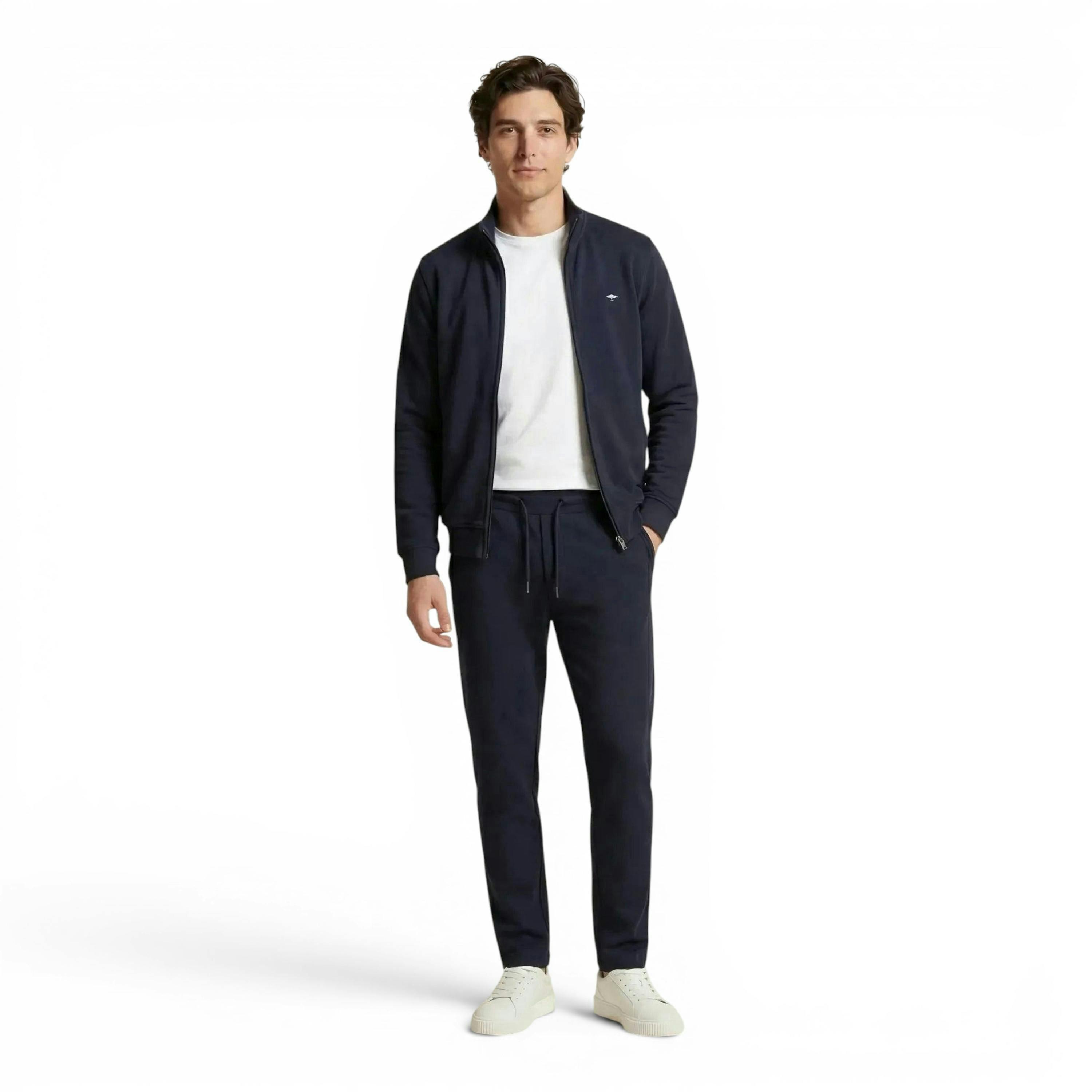 Stand Collar Full Zip Sweatshirt Navy , view 3 of 5