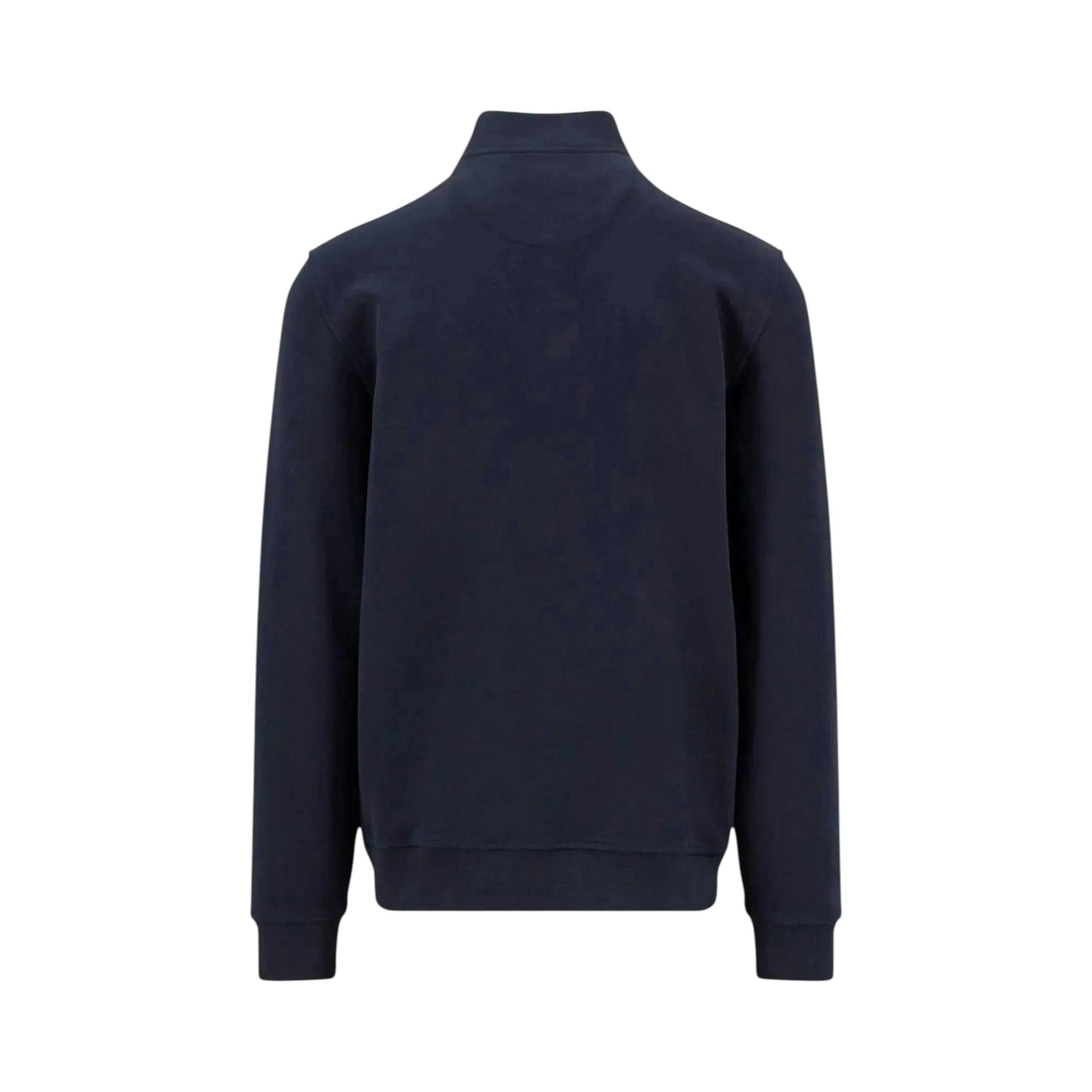 Stand Collar Full Zip Sweatshirt Navy , view 5 of 5
