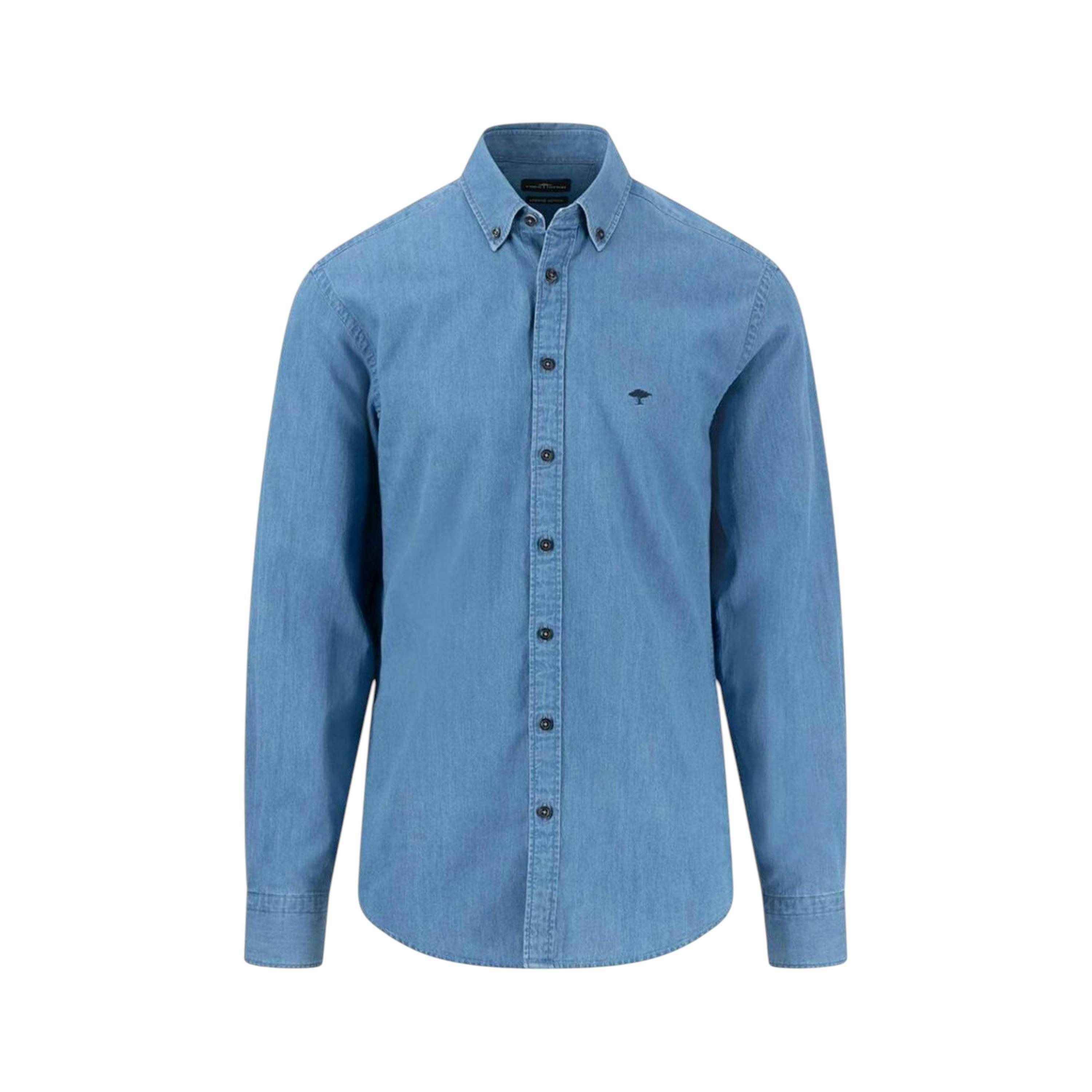 Button Down Denim Shirt Crystal Blue , view 1 of 5