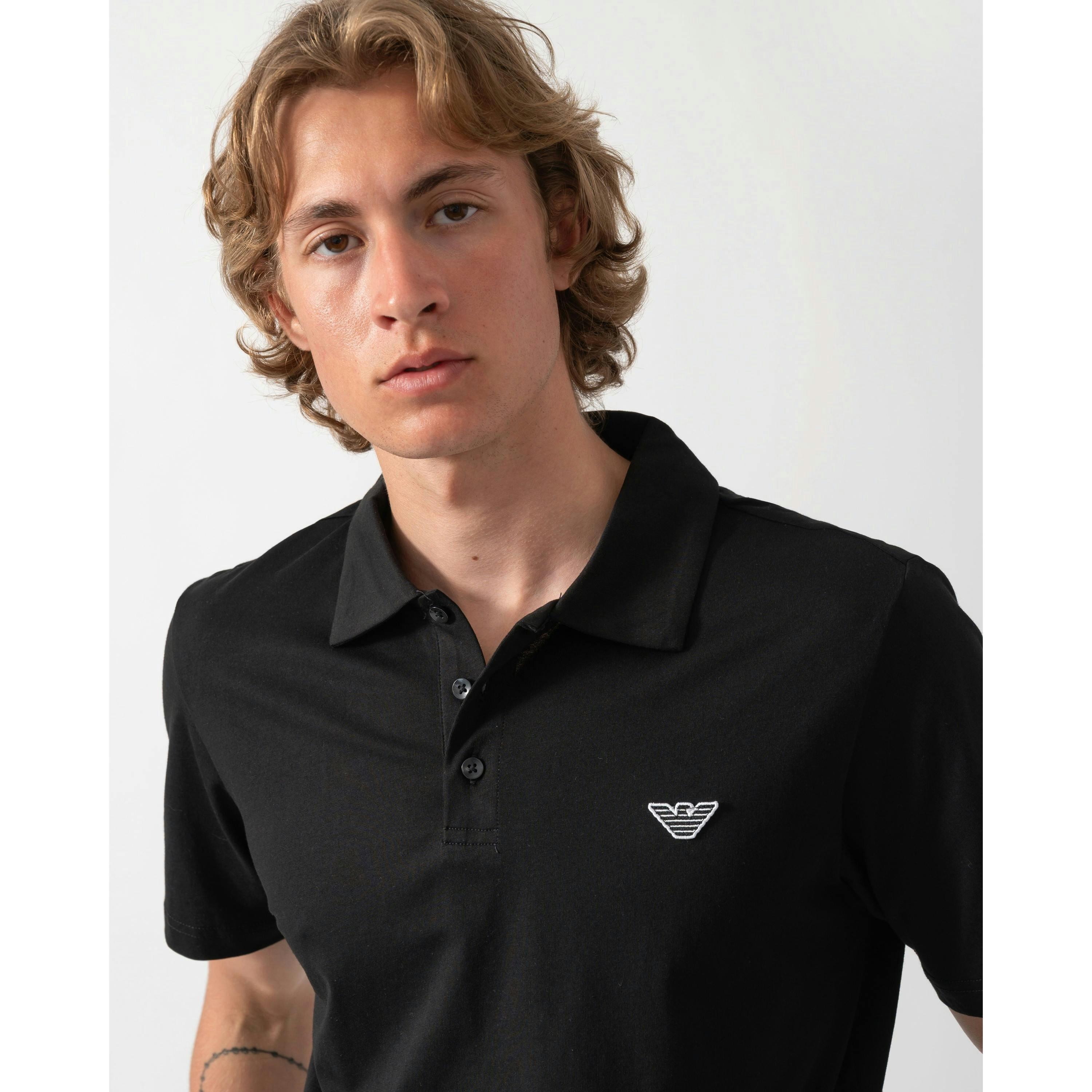 Emporio Armani Polo Shirt  in Black , view 3 of 4
