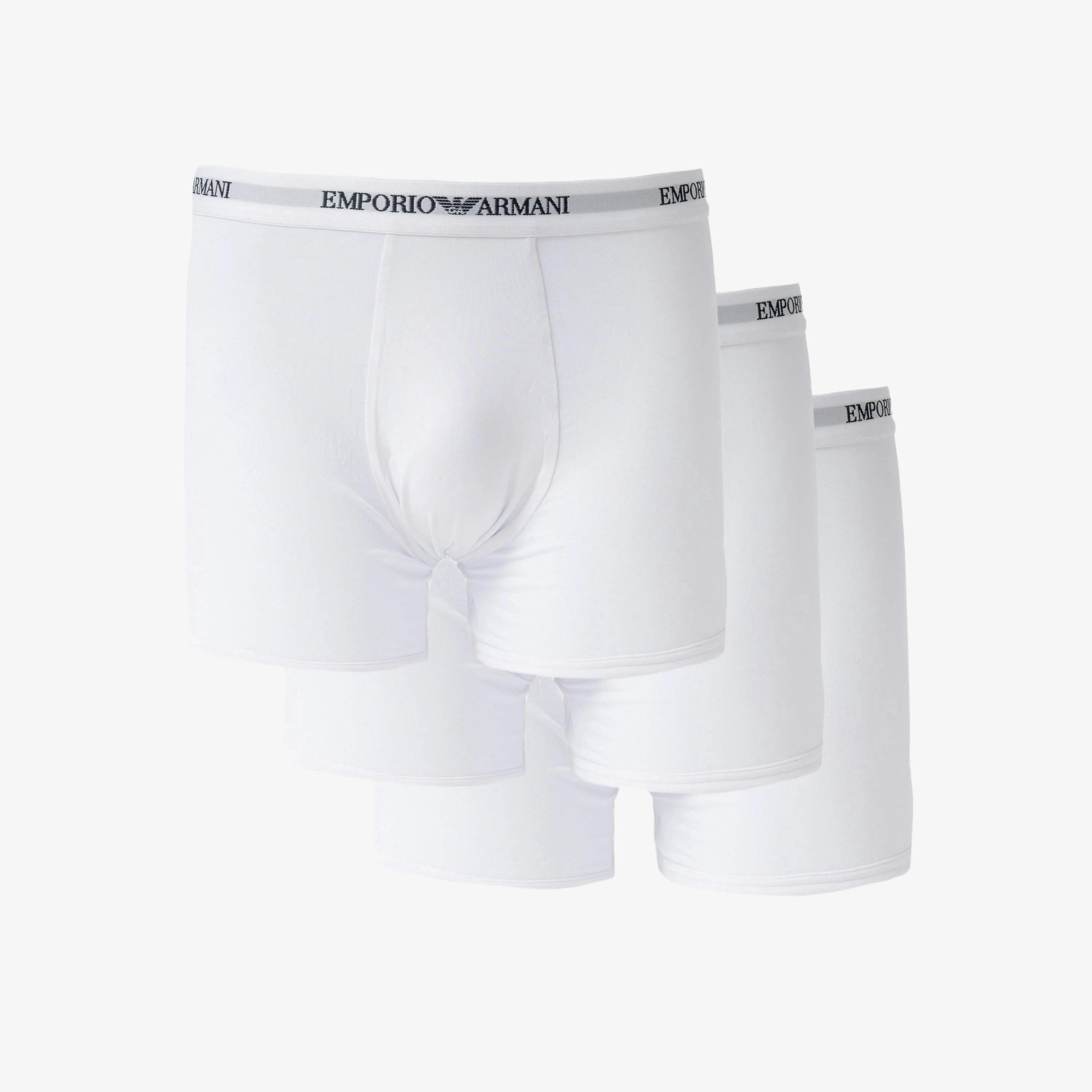 Emporio Armani Logo Waistband Pants  in White , view 1 of 3