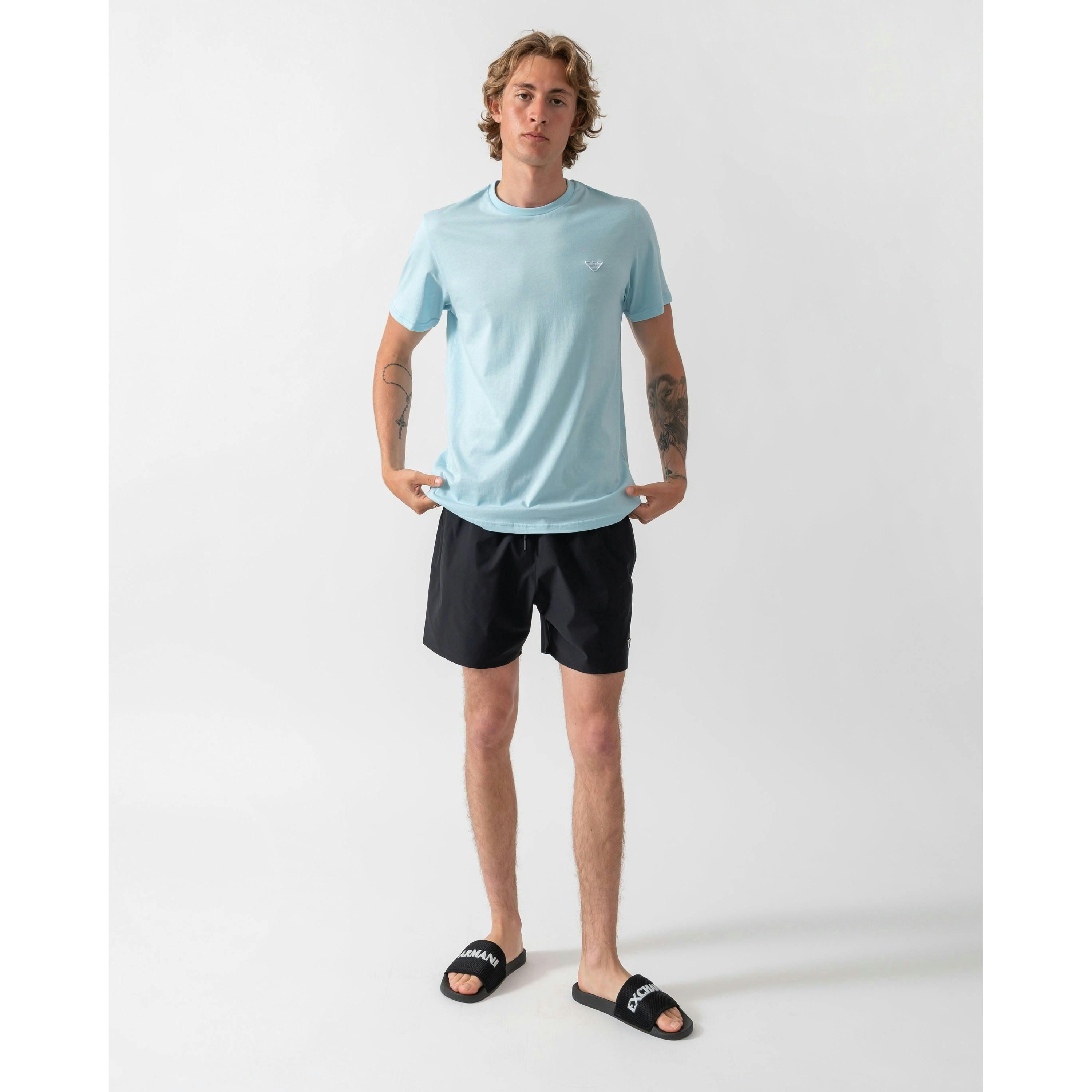 Emporio Armani Eagle Logo T-Shirt  in Blue , view 4 of 4