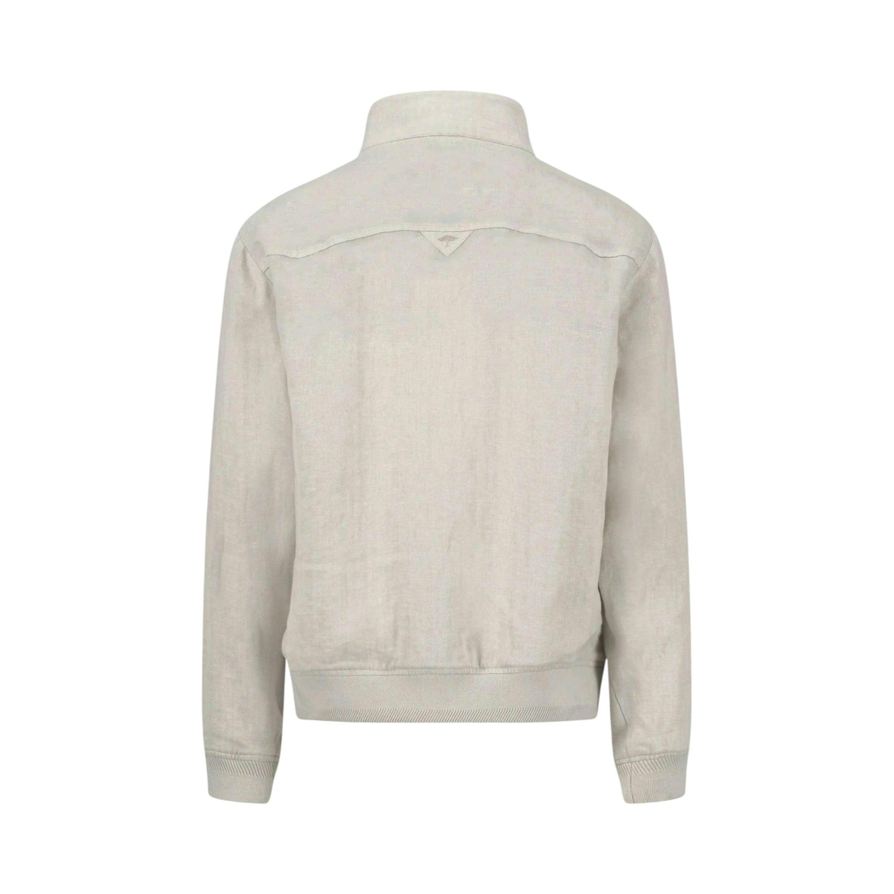 Pure Linen Harrington Jacket Cement , view 5 of 5