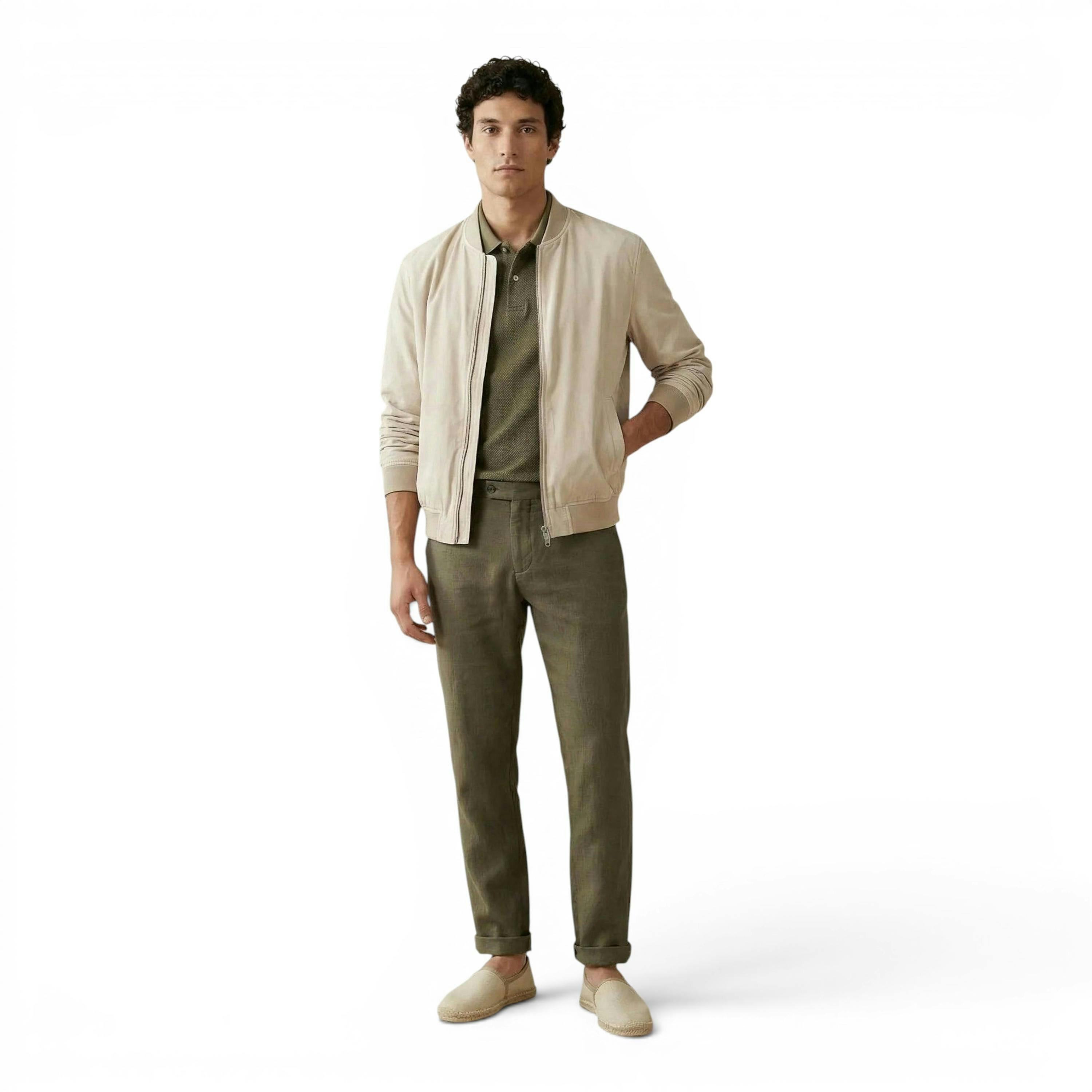 Garment Dyed Cotton Jacket Cement , view 3 of 5