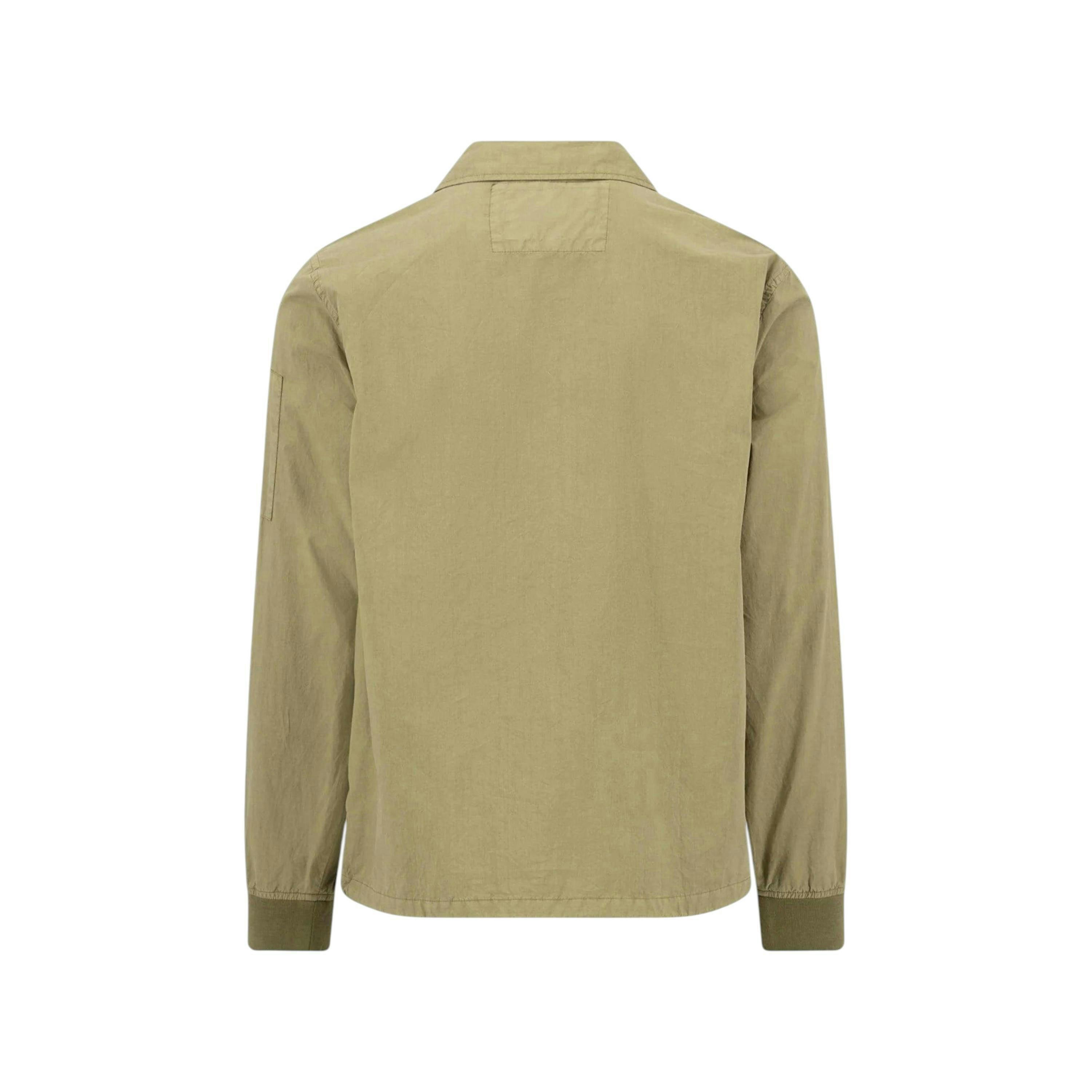 Garment Dyed Overshirt Dark Khaki , view 2 of 2
