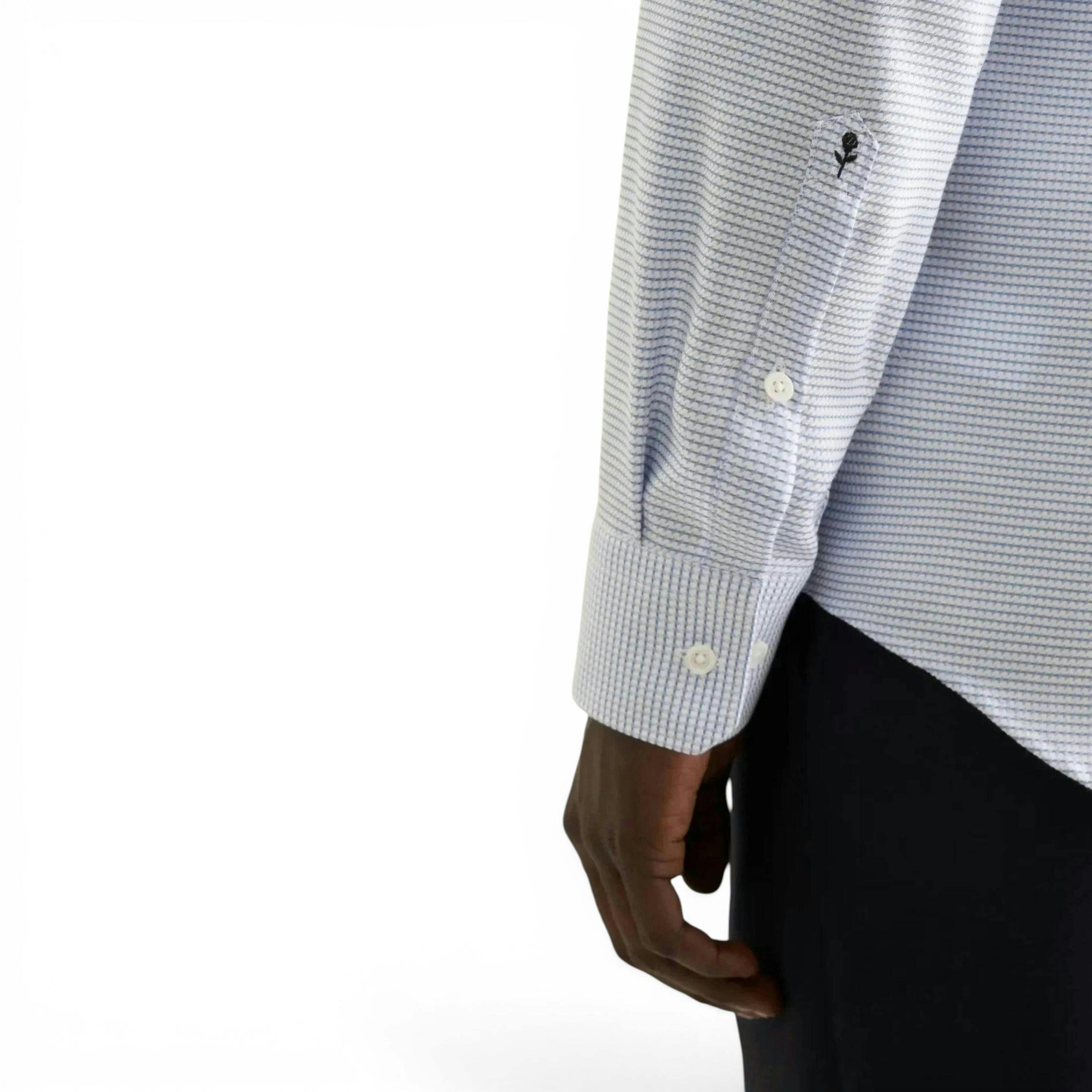 Slim Fit No Iron New Kent Structured Business Shirt Light Green , view 3 of 6