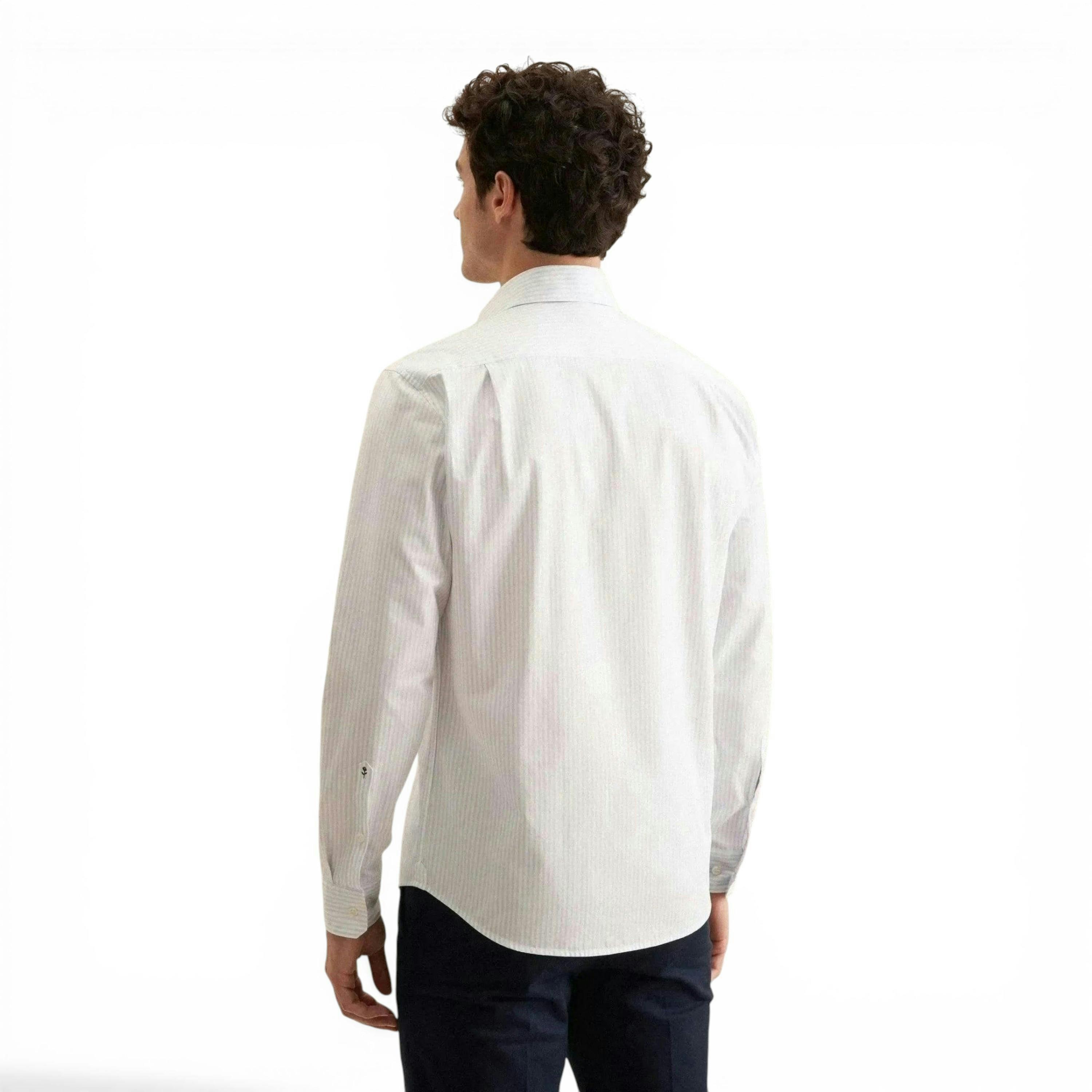 Regular Fit Spread Kent Striped Casual Shirt Light Blue , view 2 of 6