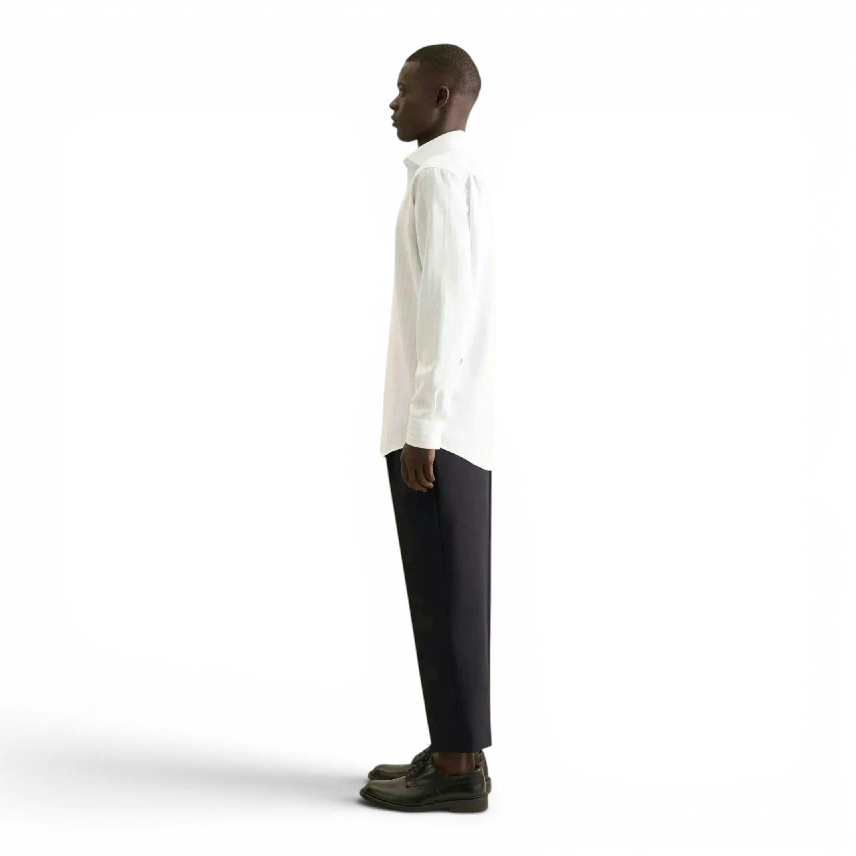 Regular Fit No Iron Spread Kent Structured Stripe Business Shirt Light Blue , view 6 of 6