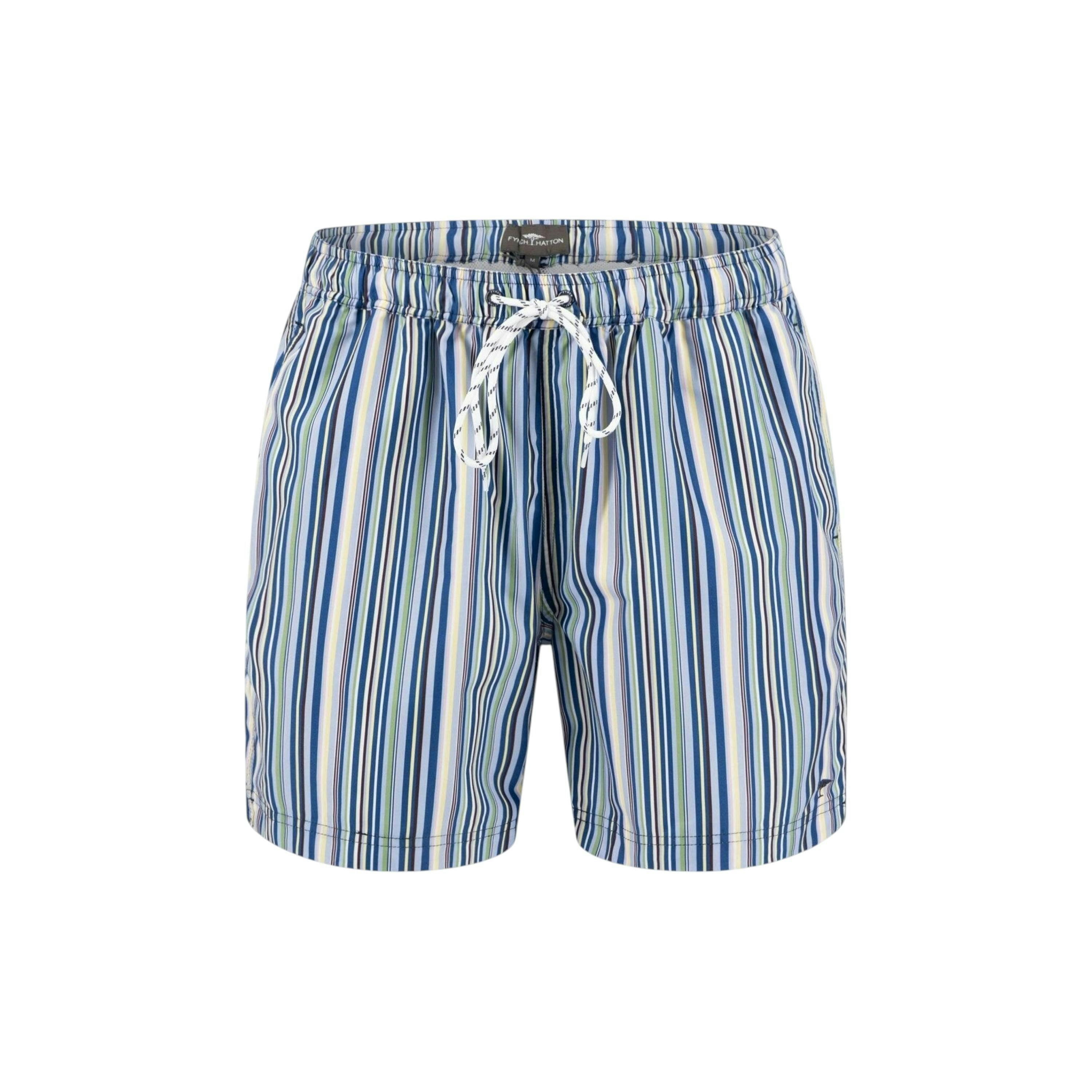 Stripe Pattern Swim Shorts Pale Yellow , view 1 of 3