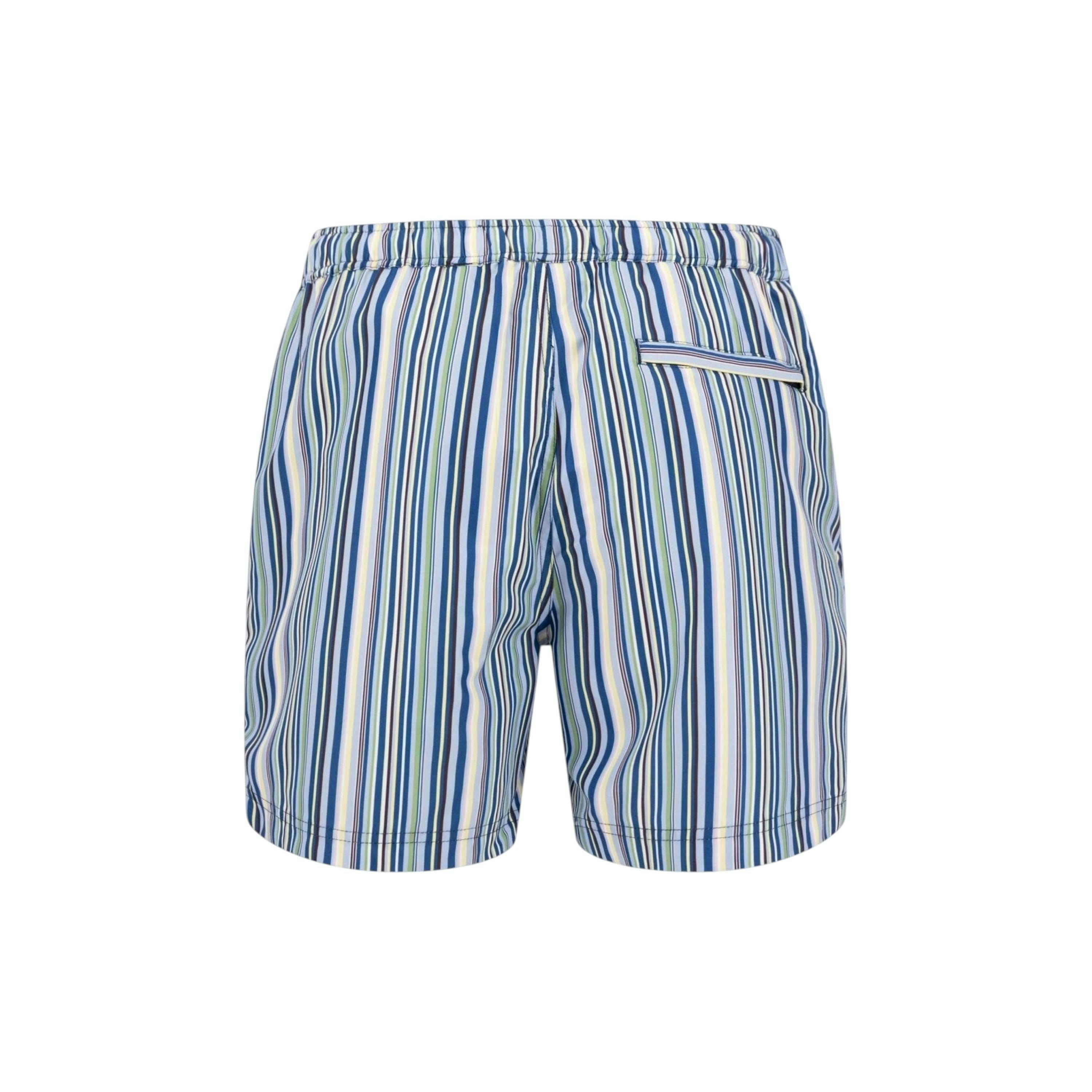 Stripe Pattern Swim Shorts Pale Yellow , view 2 of 3