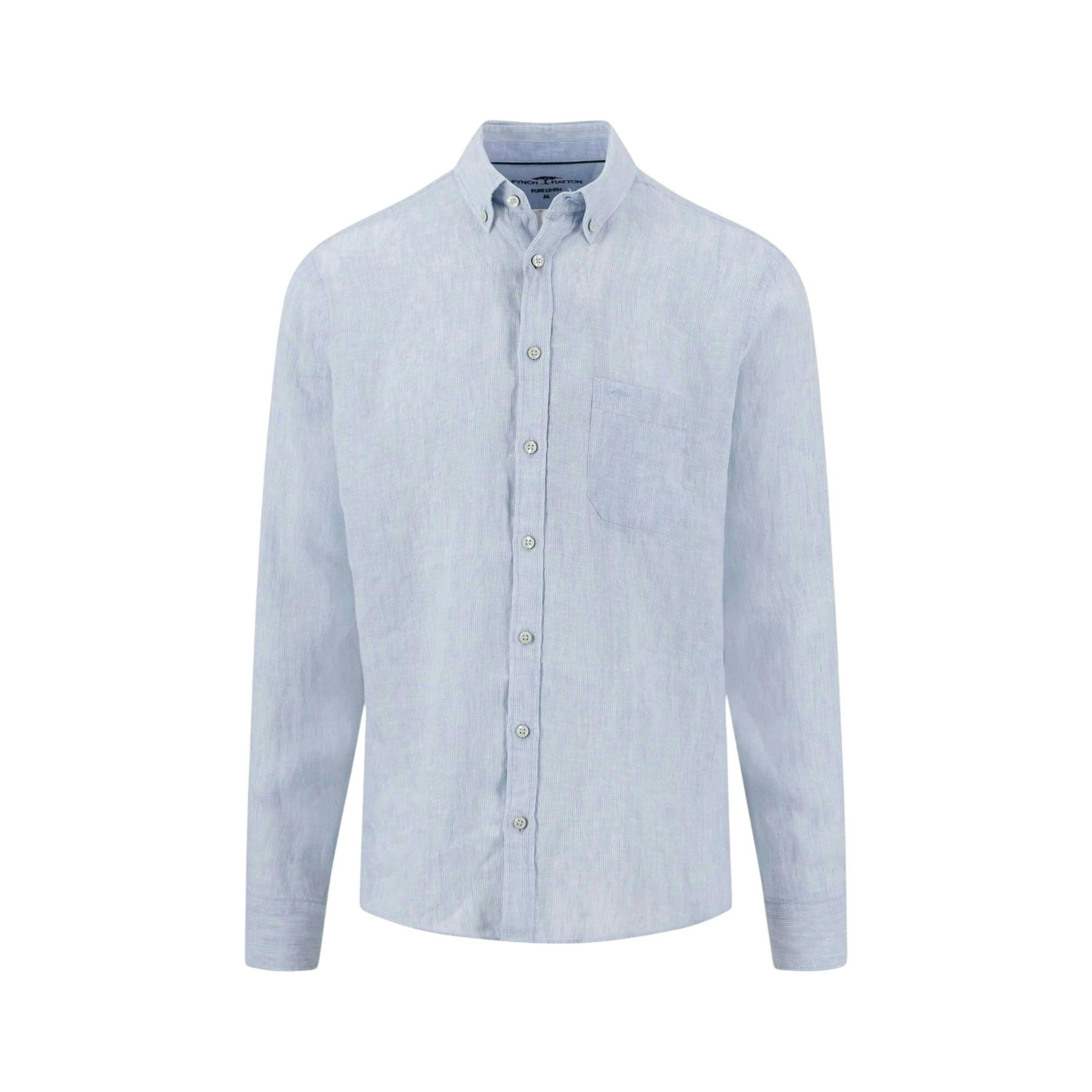 Needle Stripe Linen Button Down Shirt New Breeze , view 1 of 5